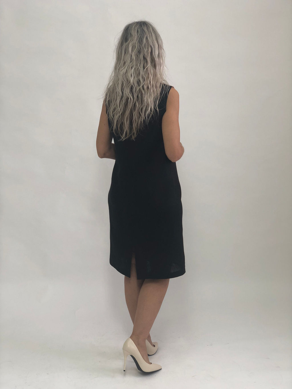 100% ЛЁН Платье ПОЛУПРИЛЕГАЮЩЕЕ - Елецкие узоры фото 4