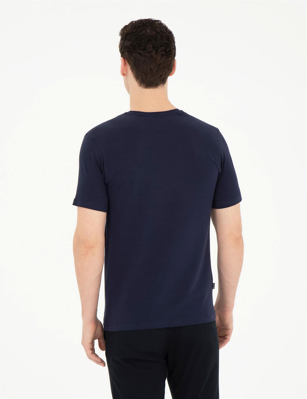 Lacivert Slim Fit Basic Ti__rt - Pierre cardin фото 5