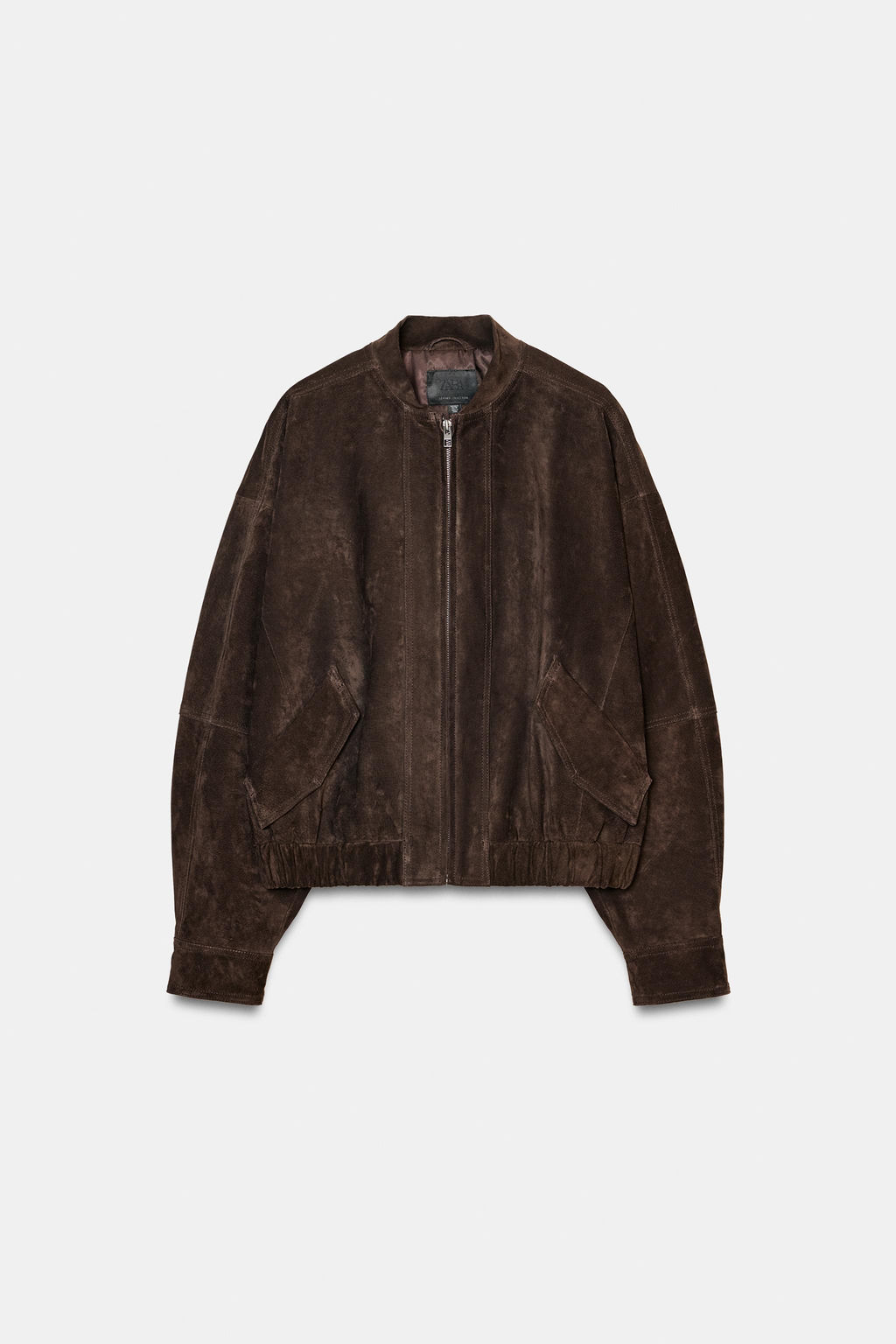 100% SUEDE BOMBER JACKET - Zara фото 13