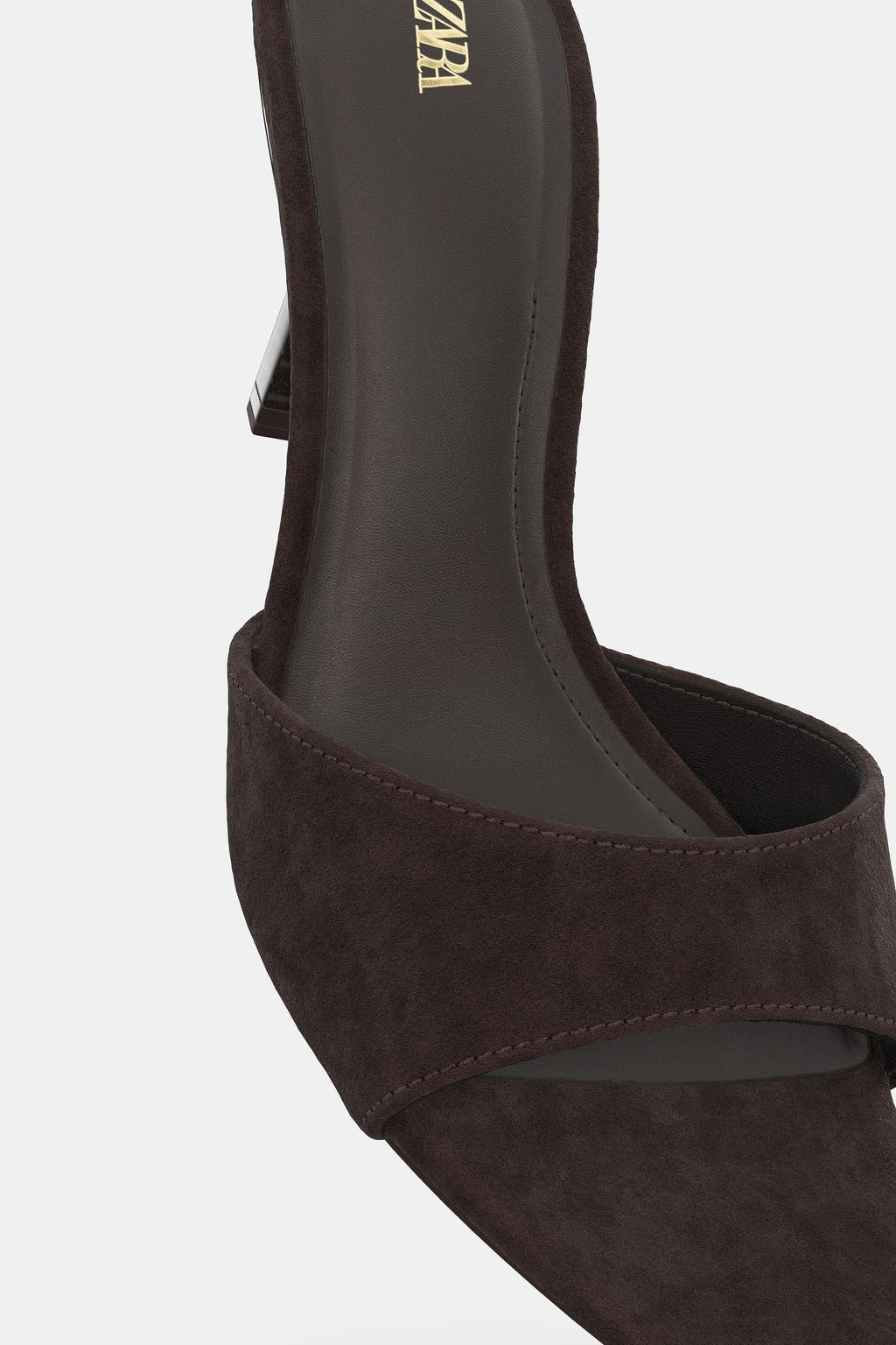 SPLIT SUEDE HIGH-HEEL SANDALS - Zara фото 7