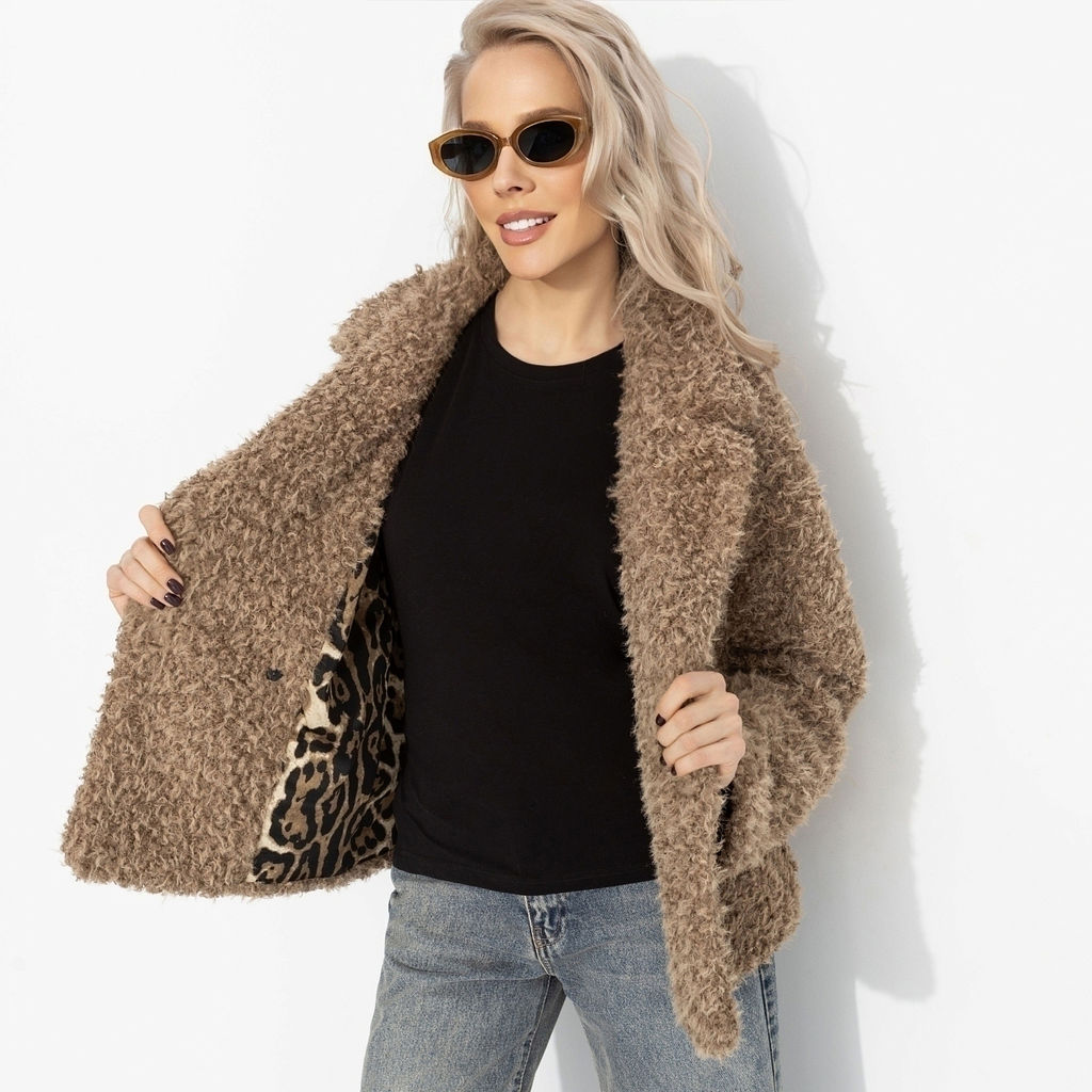 Полупальто с акцентным подкладом, Слишком заметна (oversize, 42-48) - Charutti фото 6