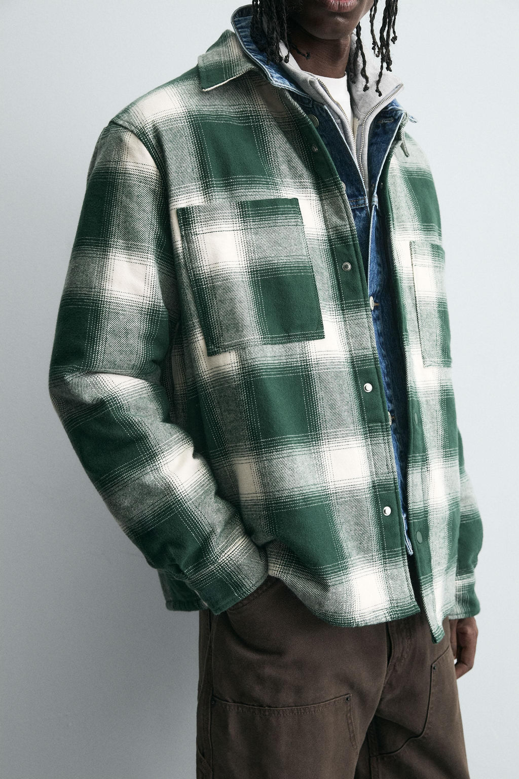 QUILTED CHECK OVERSHIRT