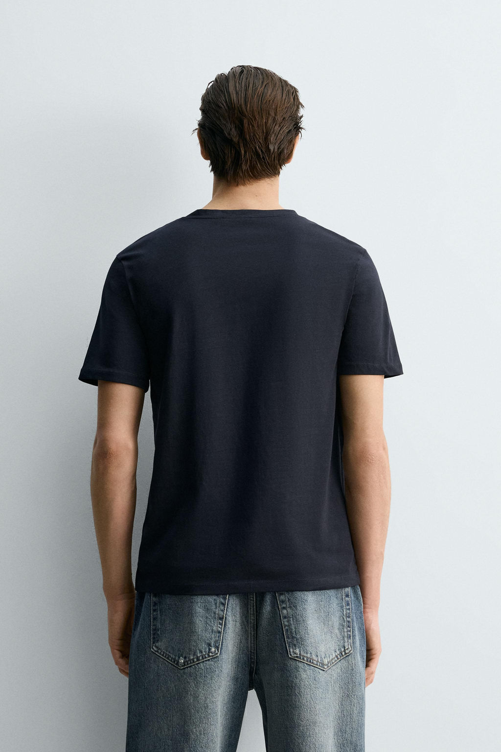 CAMISETA SLIM FIT B?SICA / Marino - Zara фото 3