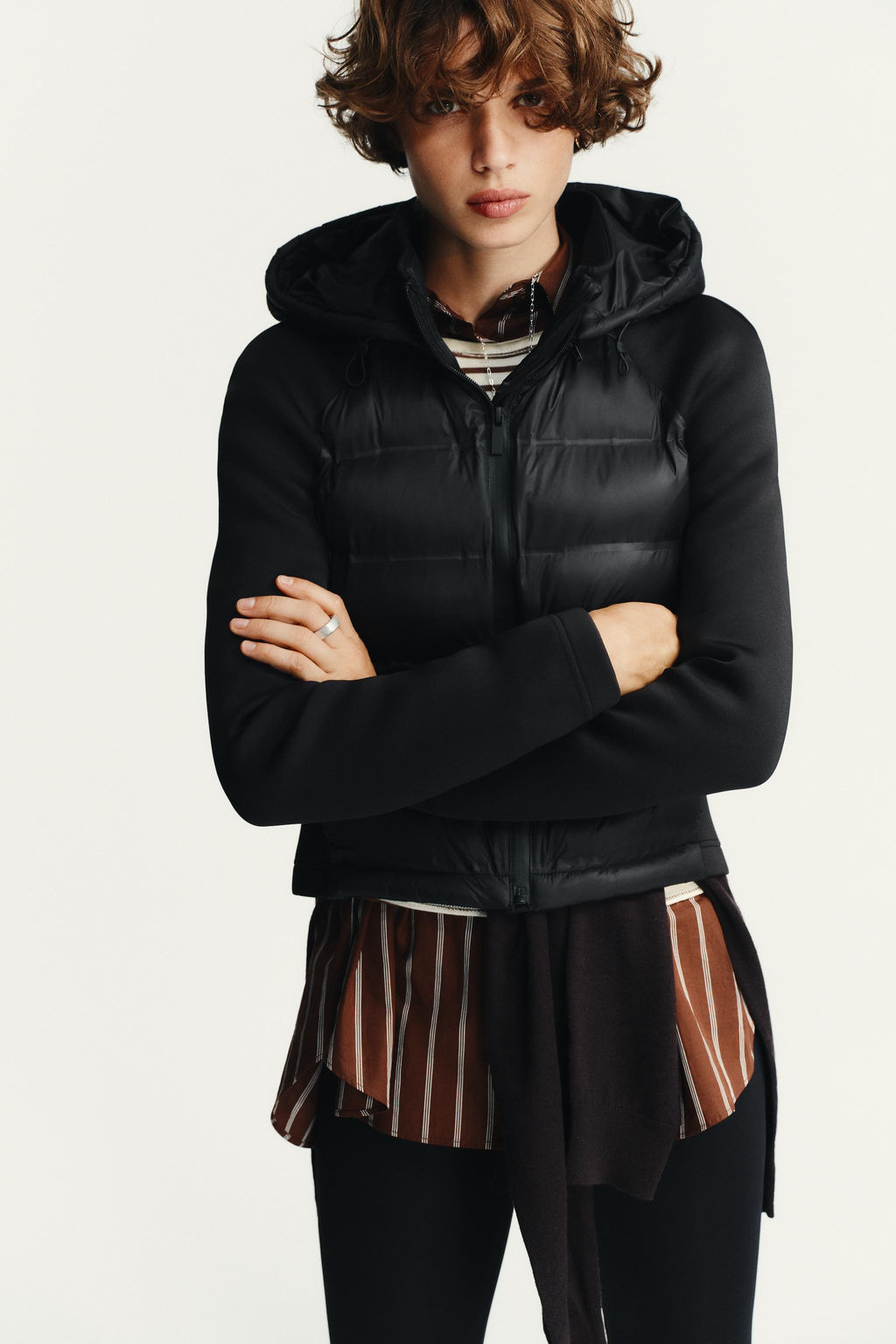 COMBINED PUFFER JACKET - Zara фото 6