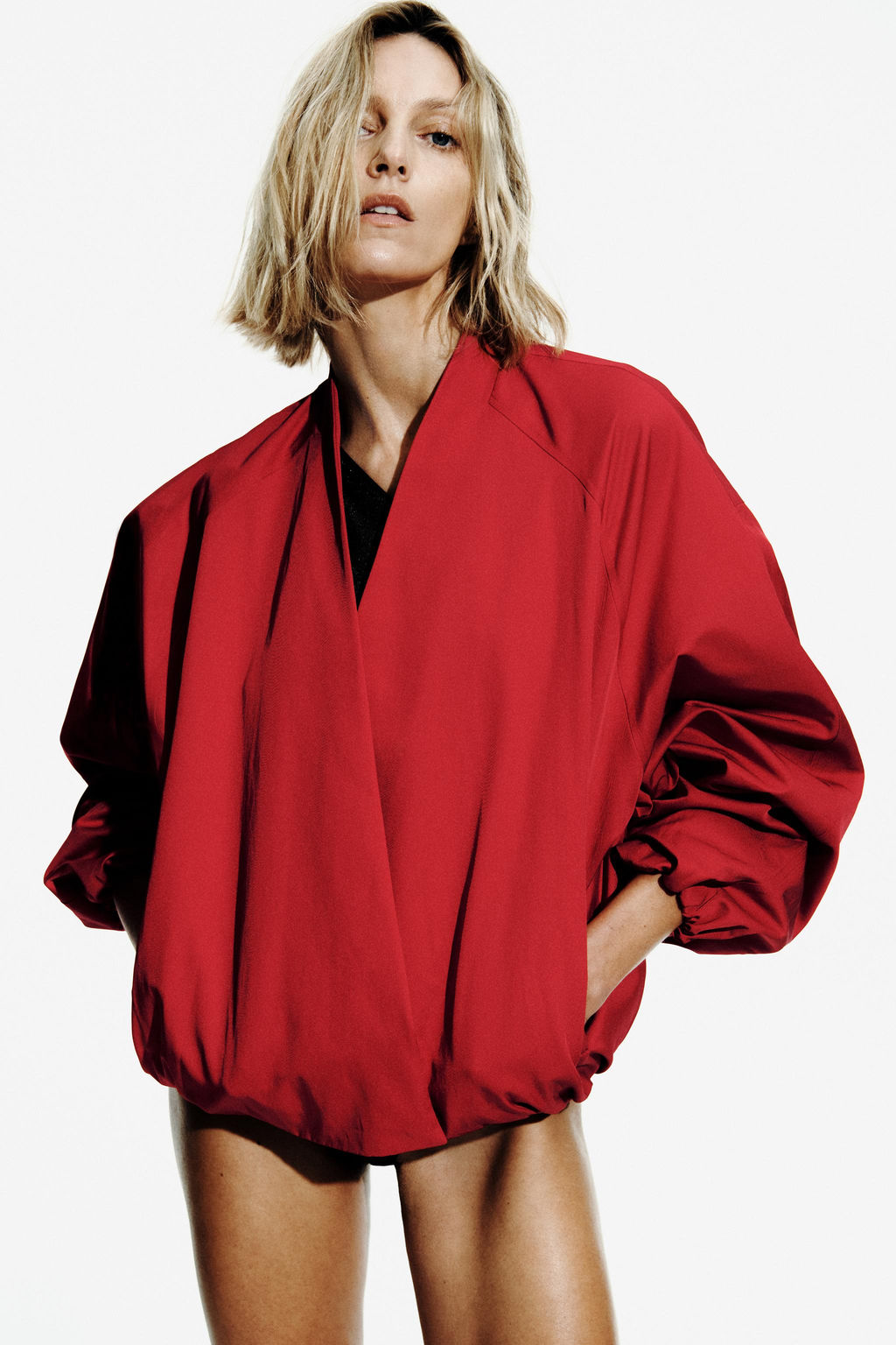 CHAQUETA BOMBER ZW COLLECTION / Rojo - Zara фото 7