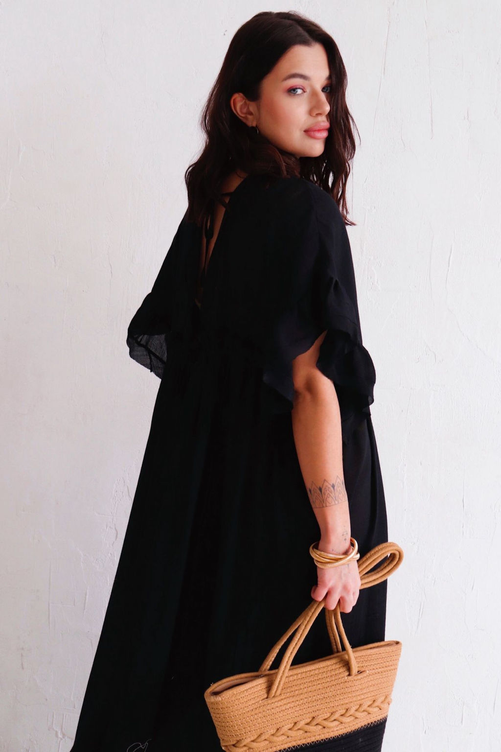 Martichelli Платье пляжное чёрное  фото 6