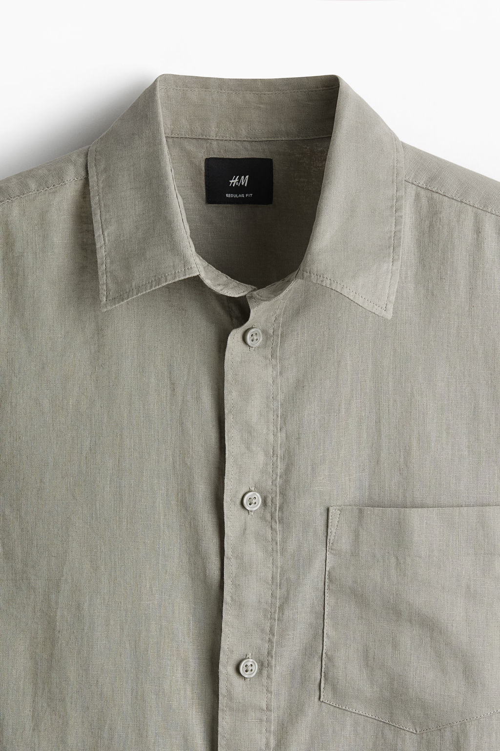 Camisa en mezcla de lino Regular Fit - H&m фото 10