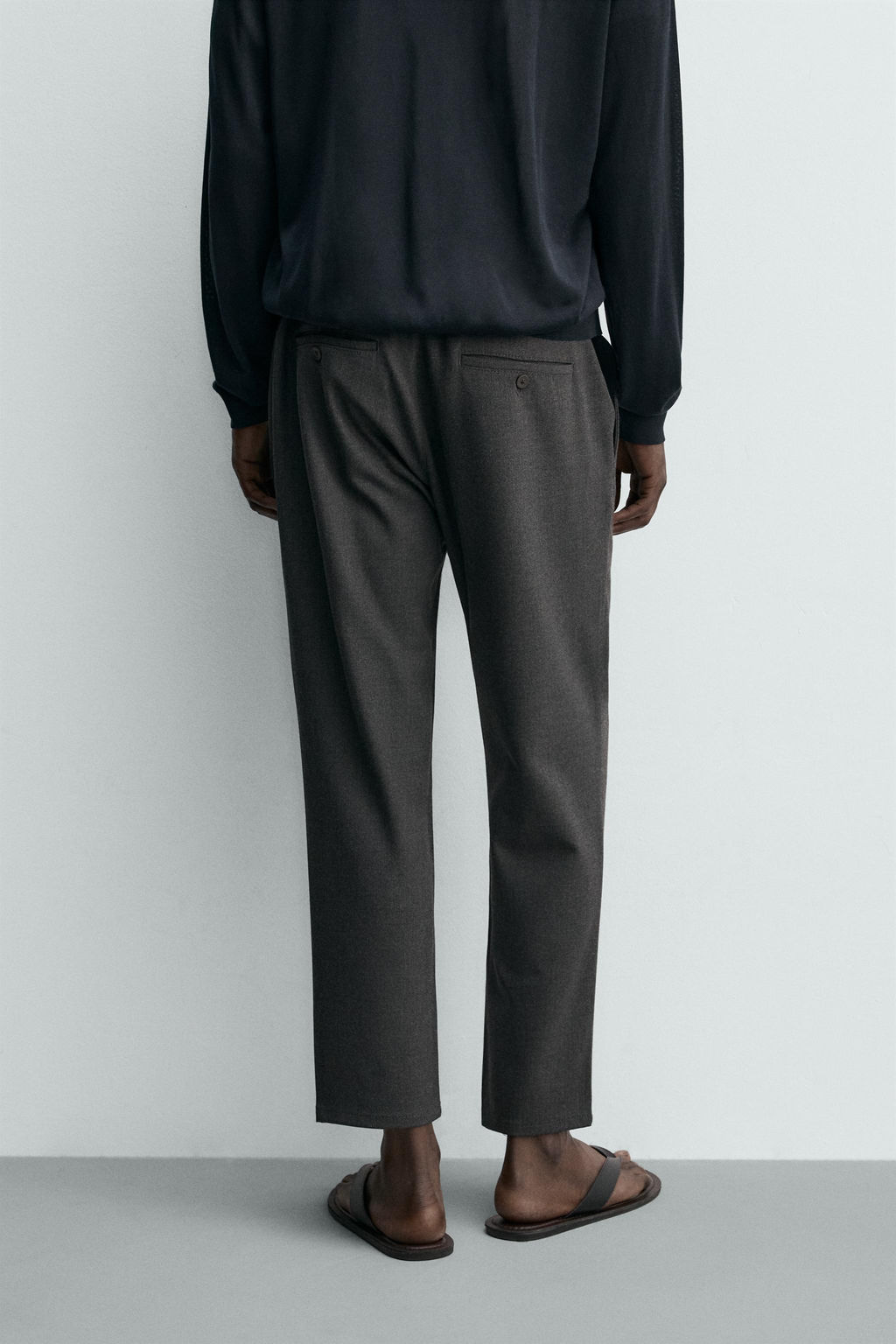 PANTAL?N CHINO ESTRUCTURA CONFORT / Verde oscuro - Zara фото 16