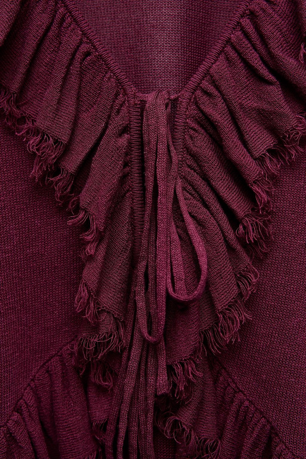 RUFFLED KNIT BLOUSE - Zara фото 9