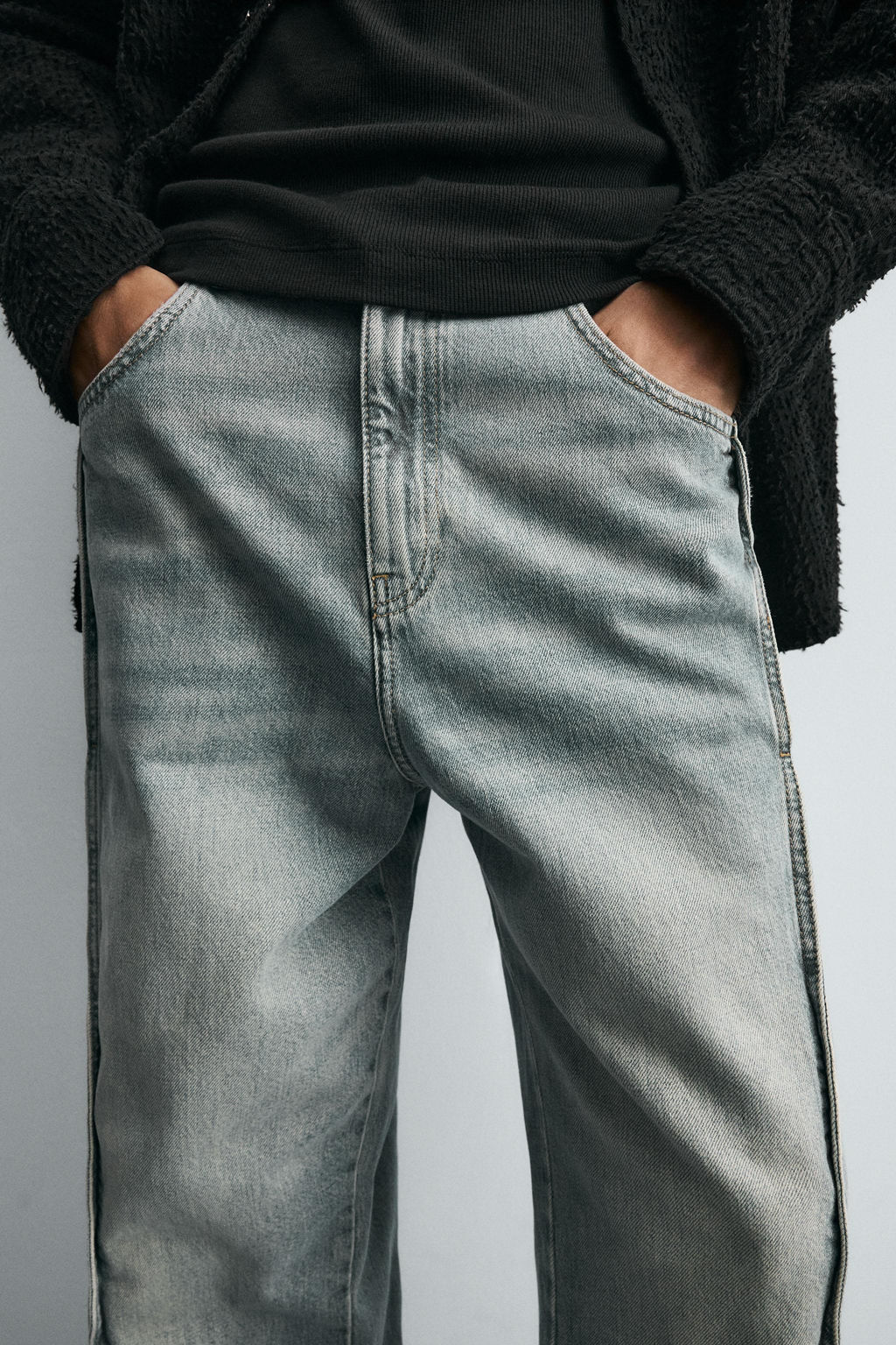 BAGGY JEANS WITH SEAMS - Zara фото 6