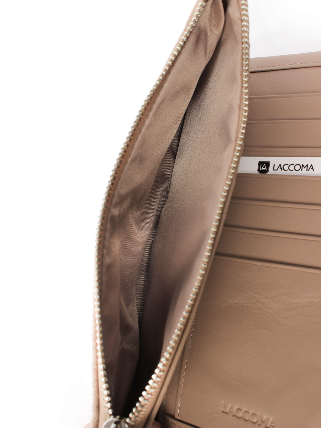 LACCOMA кошелек LA-1088-З-серо-бежевый натуральная замша