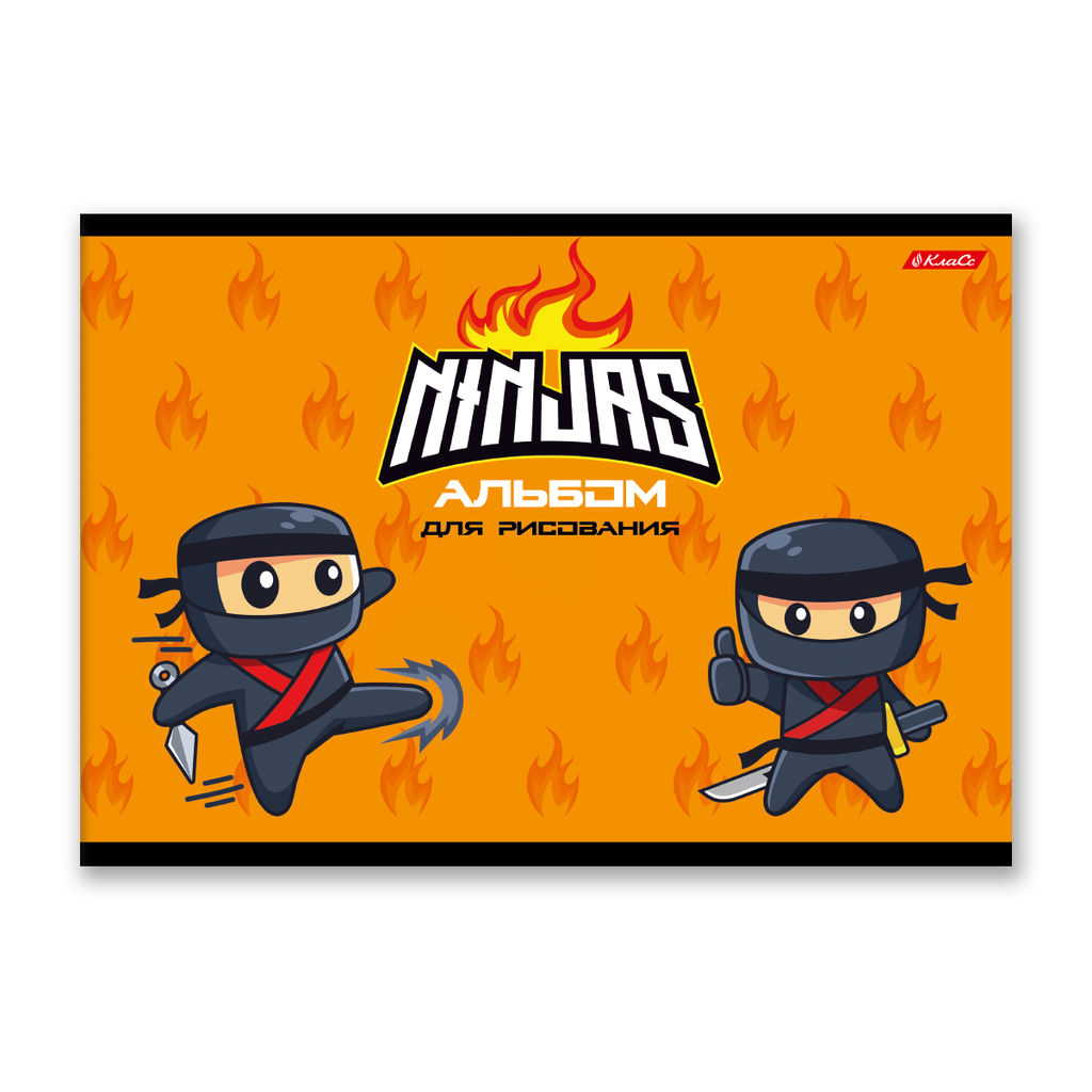 Светоч 16АЛСК4_1_3_9 Альбом для рисования 100 г/м2 A4 29 х 20.5 см 16 л. на скобе 10 шт. 000651 Юный ниндзя