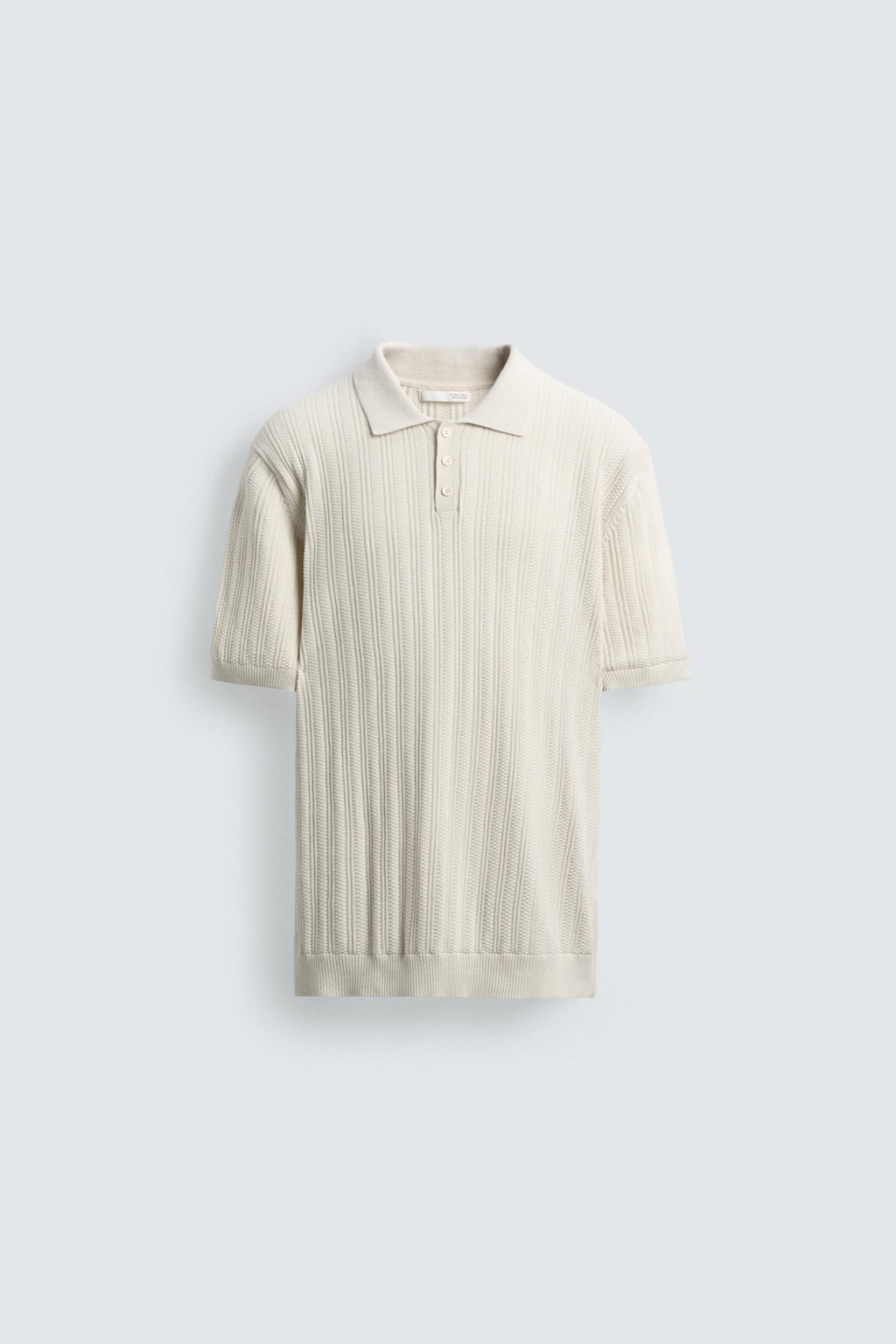 RIBBED KNIT POLO SHIRT - Zara фото 13