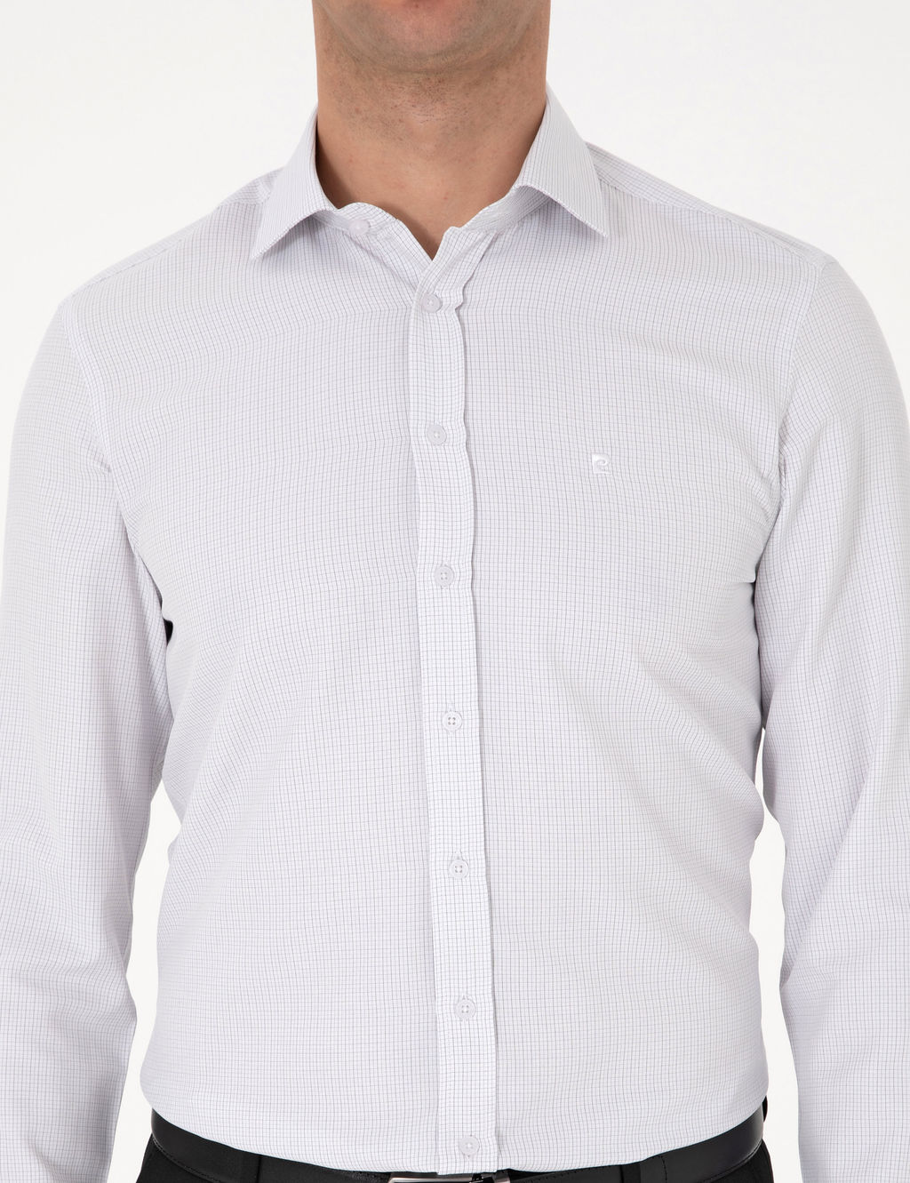 Koyu Haki Slim Fit Uzun Kollu G_mlek