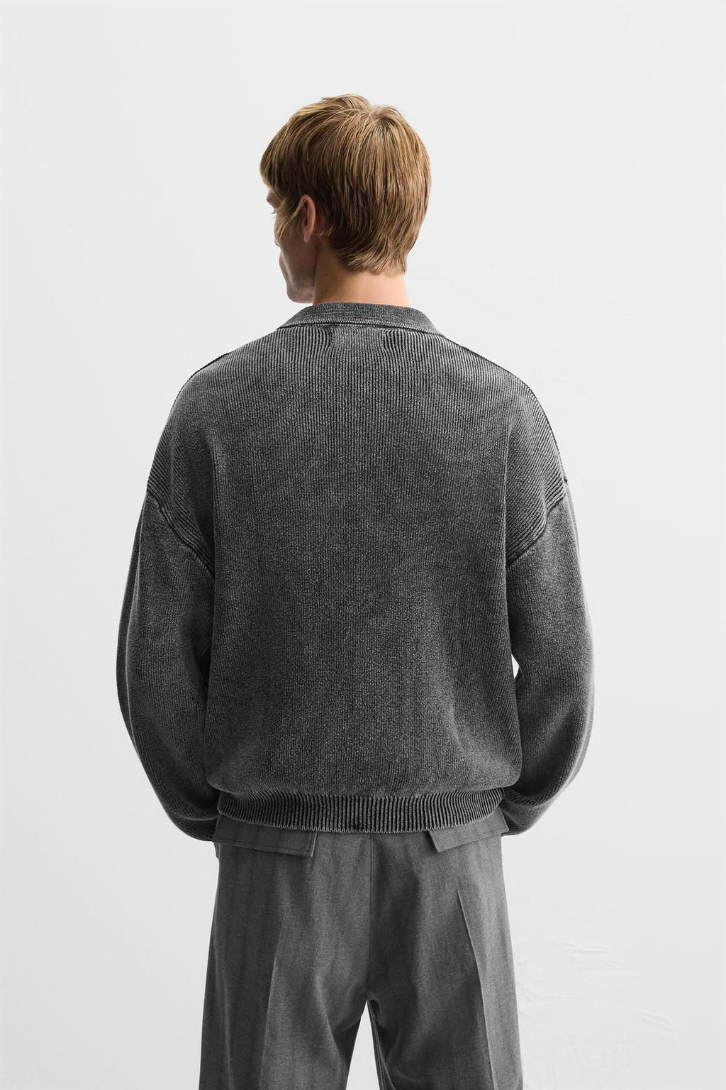 GARMENT-DYED POLO SHIRT - Zara фото 3