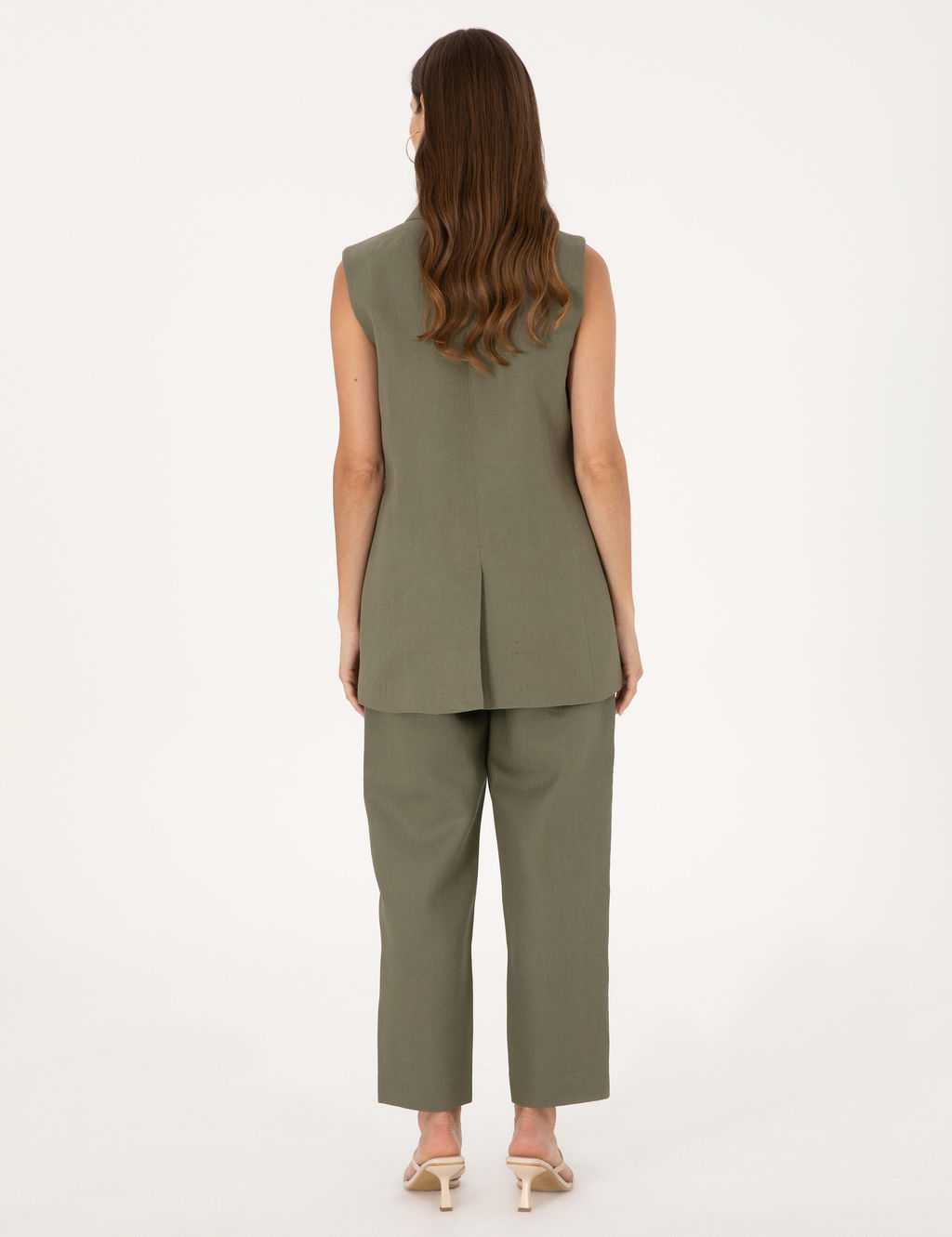 Haki Carrot Fit Keten Pantolon - Pierre cardin фото 4