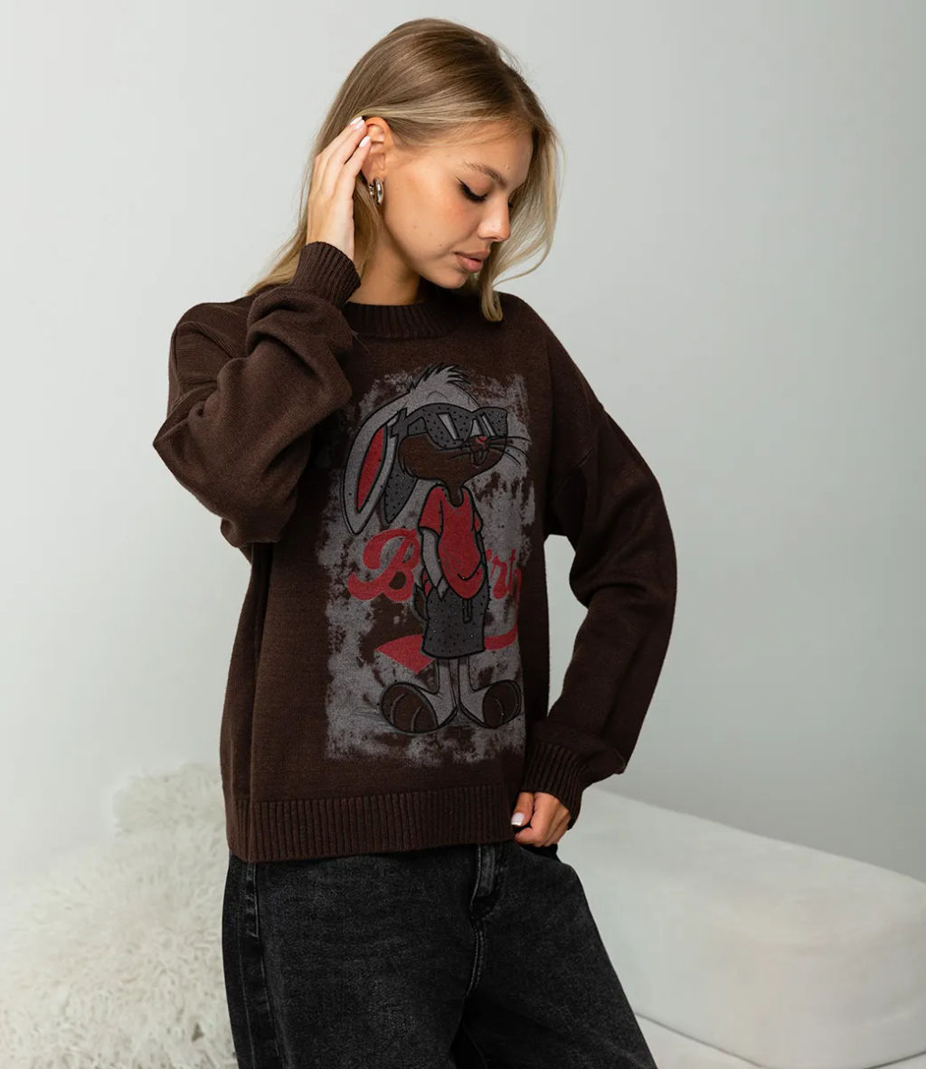 Джемпер #КТ919 (9), шоколадный
