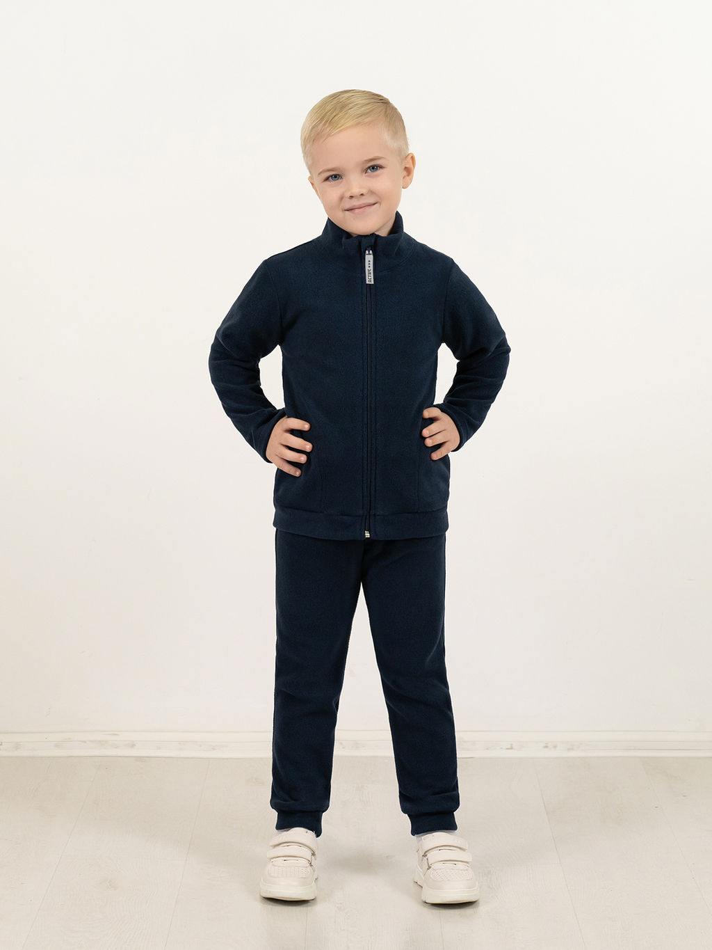 Костюм детский флисовый темно-синий 762(ш) (104, 56)