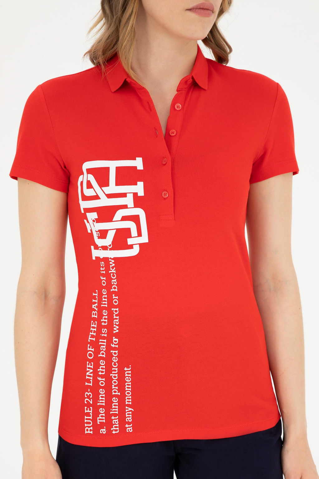 Женская красная футболка - U.s. polo assn фото 13