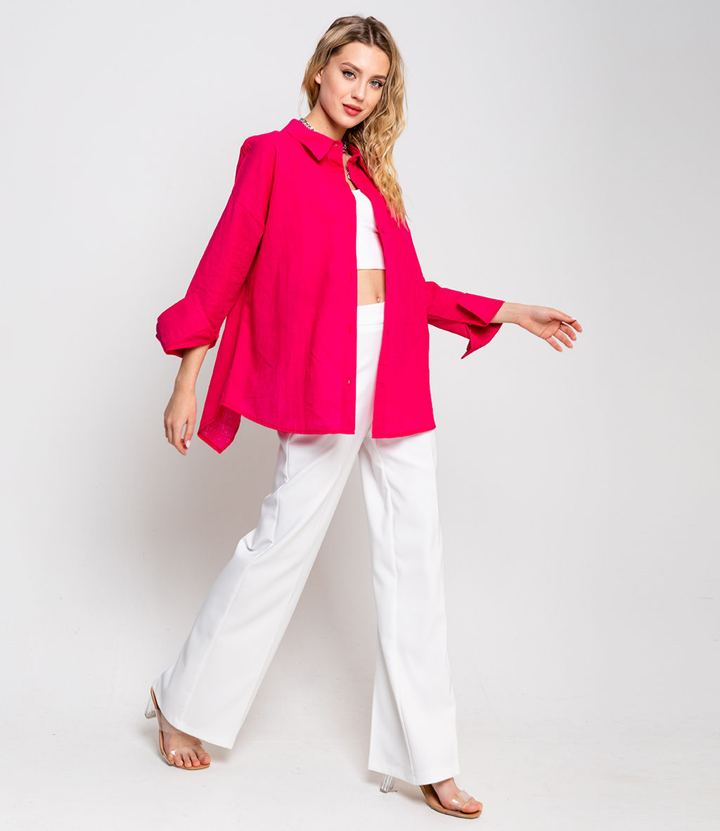 Рубашка #ОБШ1458, малиновый - Dommod фото 4