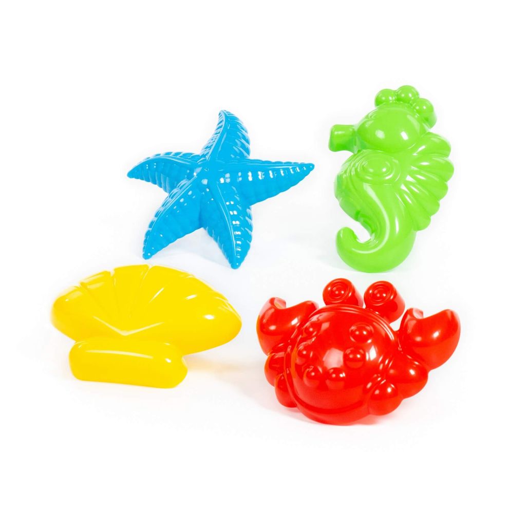 Формочки (краб №2 + морской конёк + морская звезда №2 + ракушка №2) - Полесье фото 7