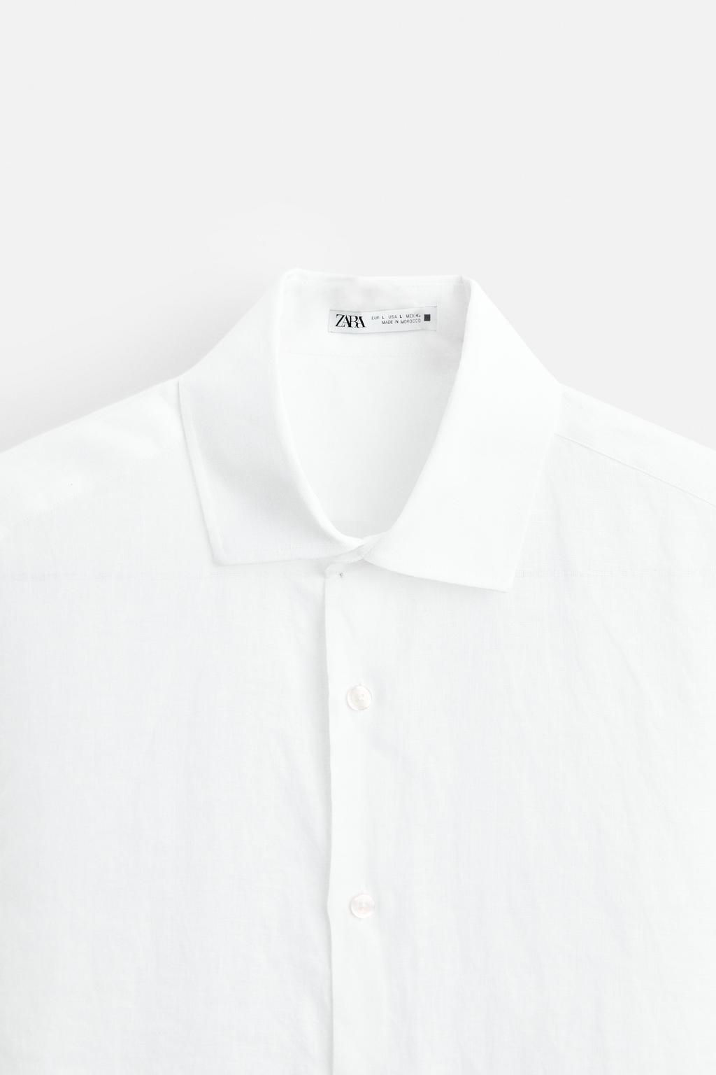 100% LINEN SHIRT - Zara фото 8