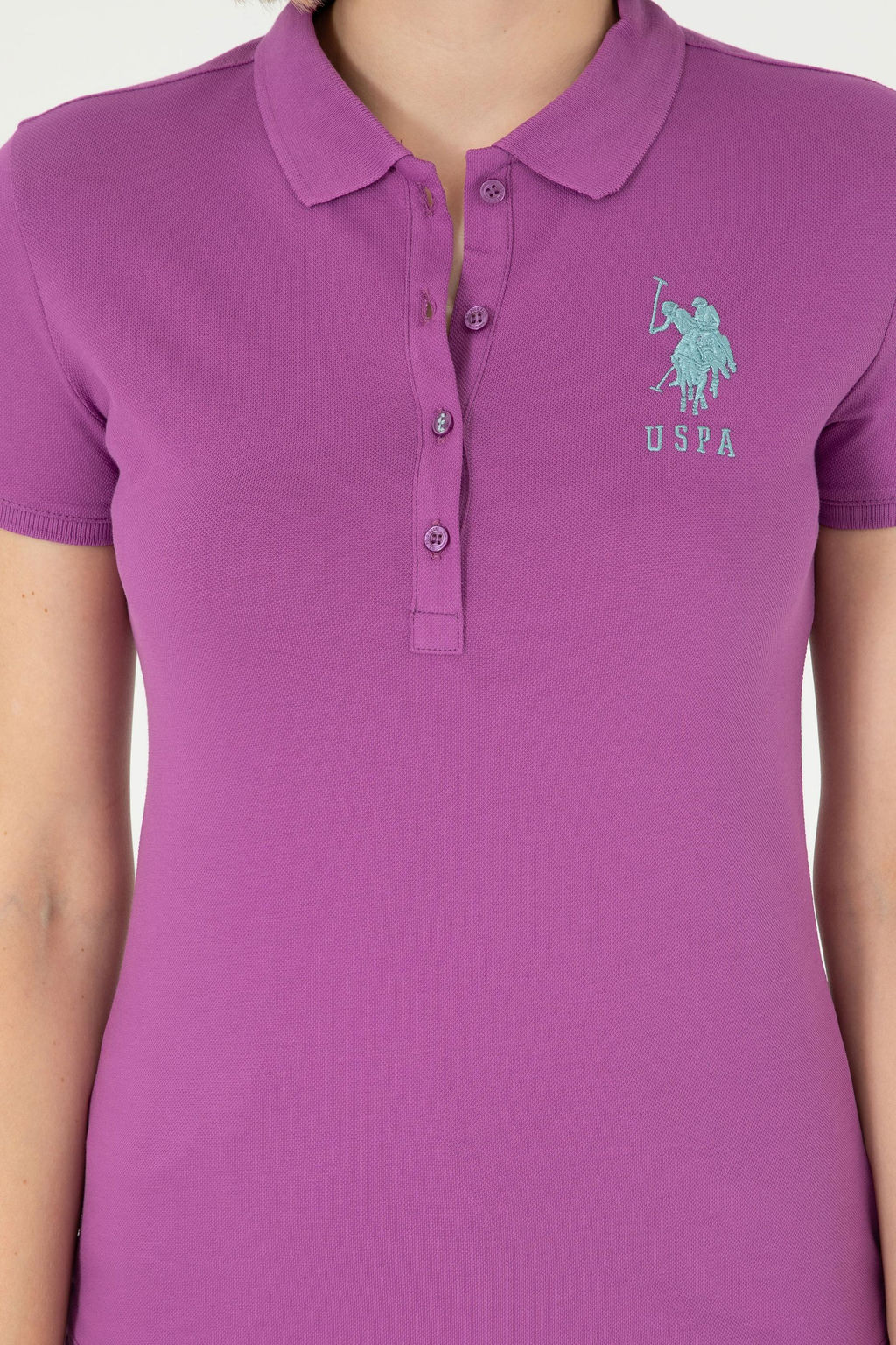 Женская фиолетовая базовая футболка Неожиданная скидка в корзине - U.s. polo assn фото 6