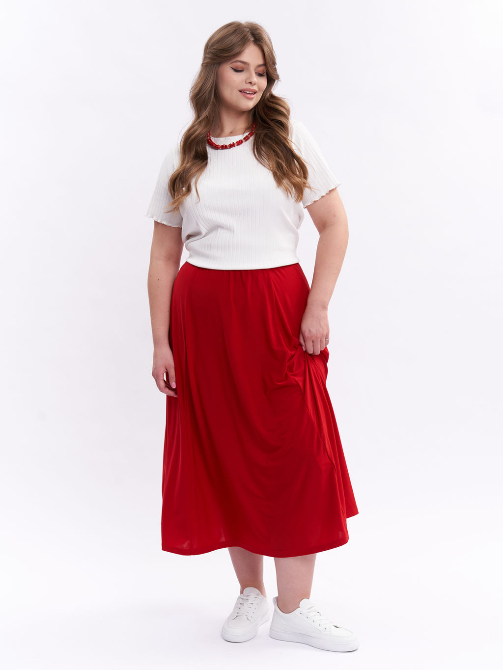 Юбка клёш UB17403RED25