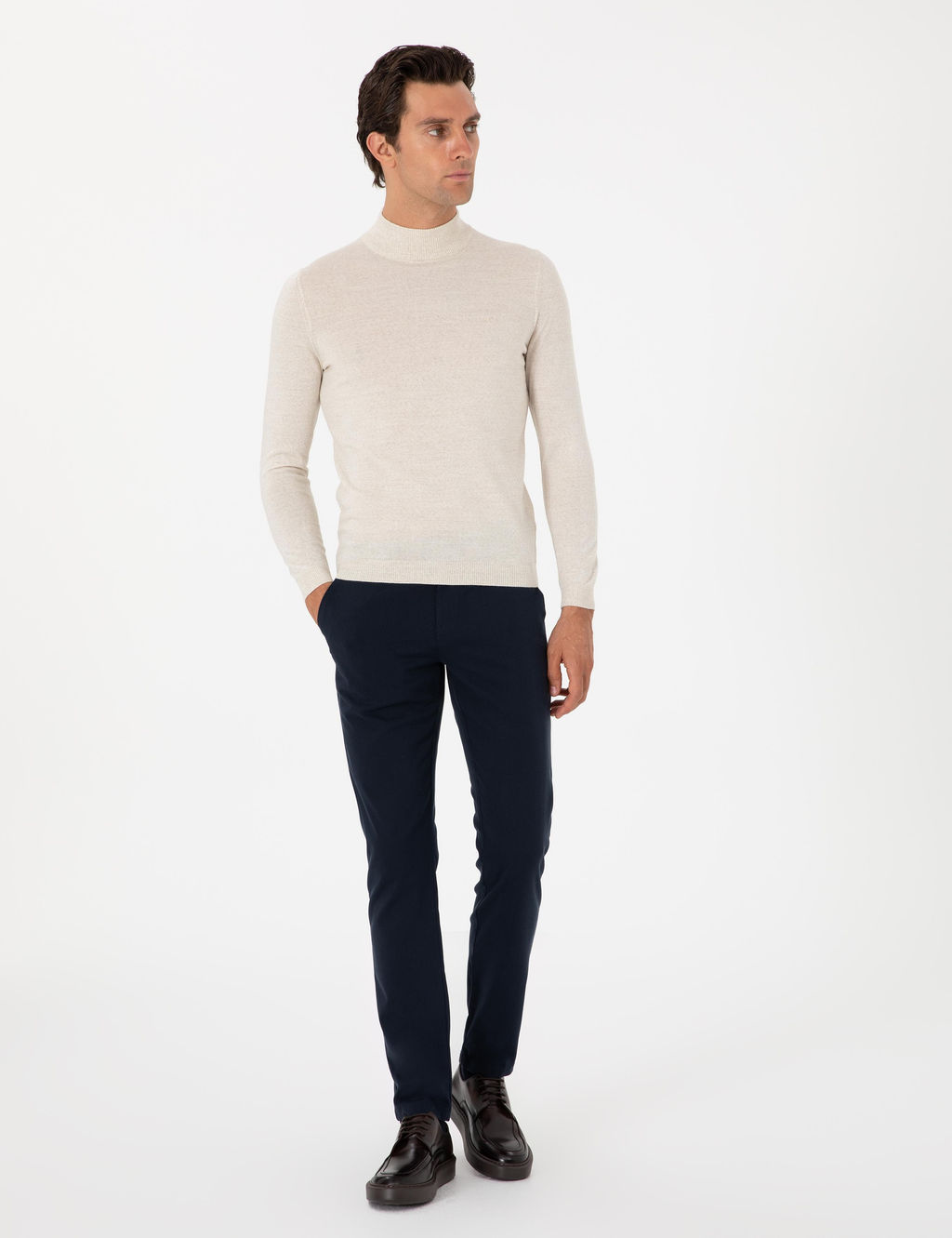 Lacivert Slim Fit Kanvas Pantolon - Cacharel фото 3
