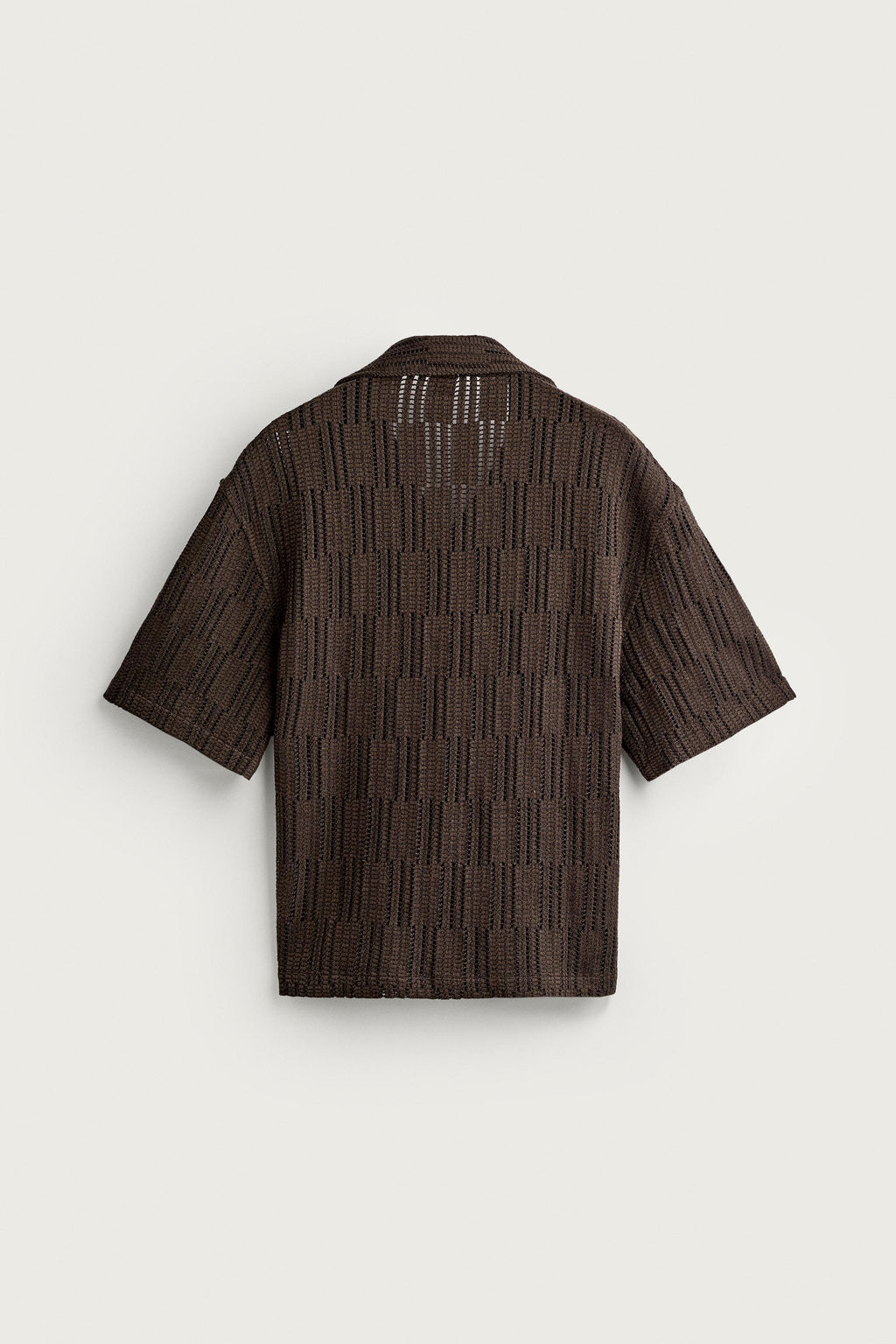 CAMISA RELAXED FIT ESTRUCTURA CALADA / Marr?n - Zara фото 8