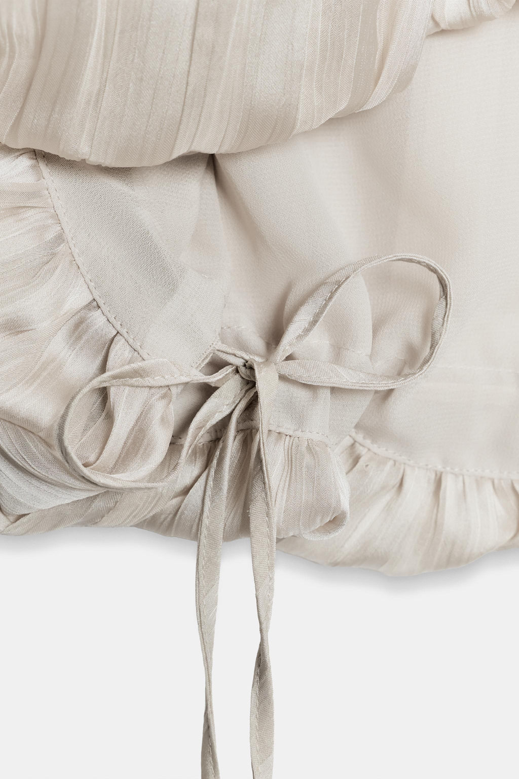 TOP HALTER PLISADO ZW COLLECTION / Perla / Beige - Zara фото 9