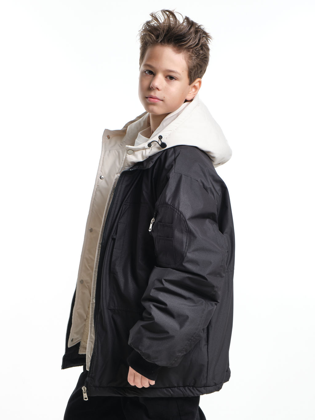 Куртка для мальчика утепленная 33-8215 черный
