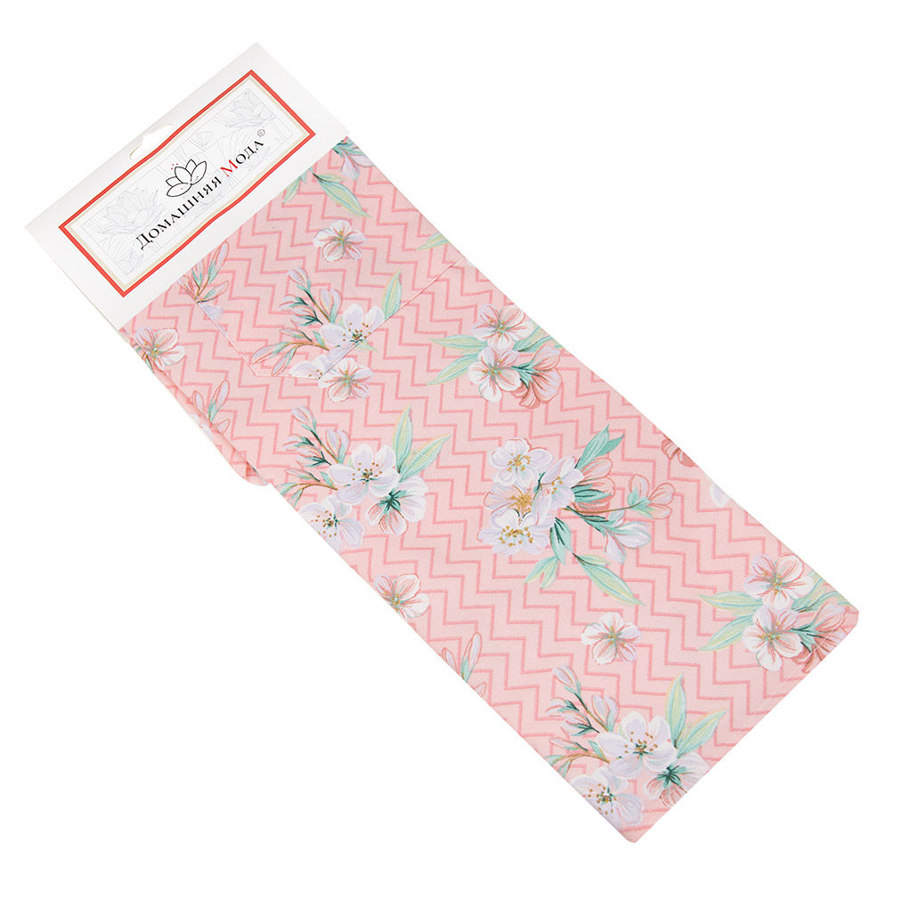 Жасмин, фламинго/зигзаг Фартук Классический 73х84см, ткань - рогожка 186г/м2, хлопок-премиум 100%, с карманом, на завязках (Россия) - Домашняя мода фото 4