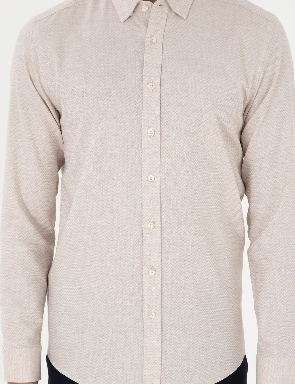 Bej Slim Fit Uzun Kollu G_mlek - Pierre cardin фото 6
