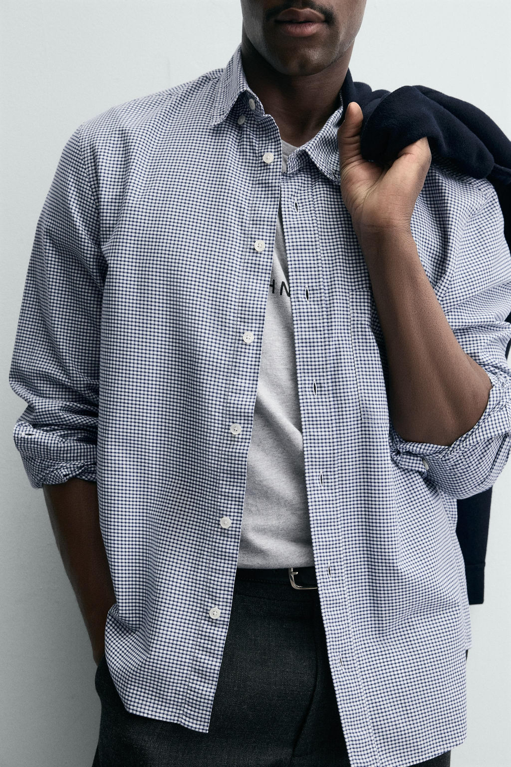TEXTURED CHECK SHIRT - Zara фото 4