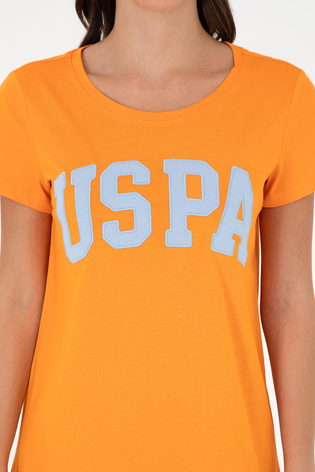 Женская оранжевая базовая футболка Неожиданная скидка в корзине - U.s. polo assn фото 6