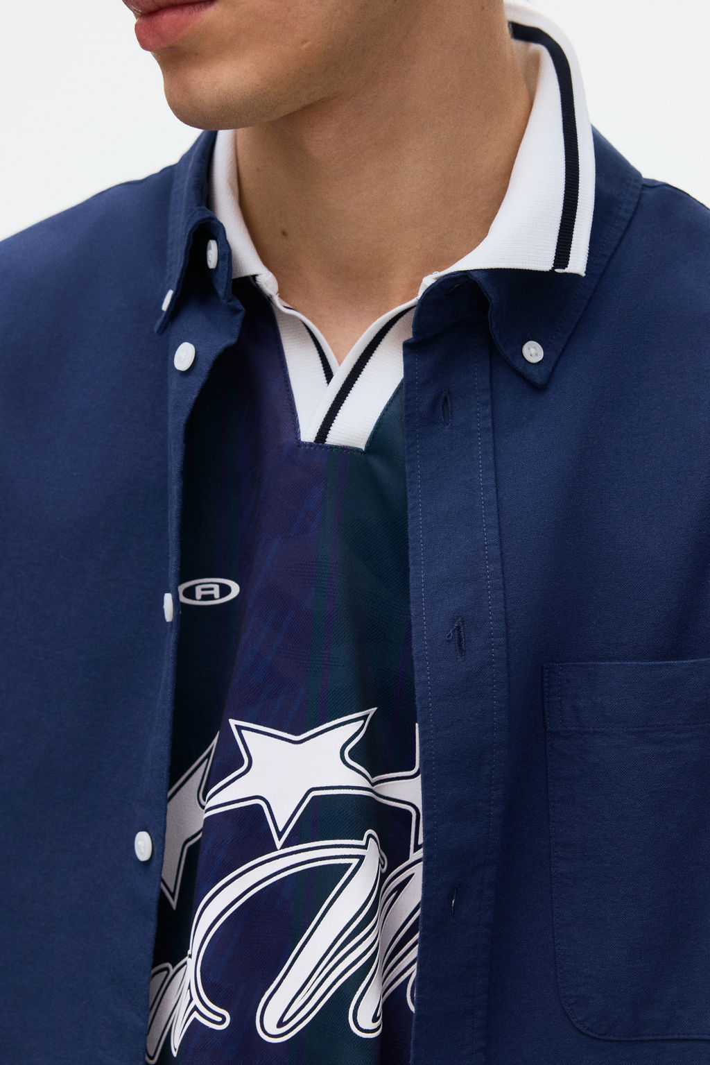 Camisa Oxford de manga corta Relaxed Fit - H&m фото 8