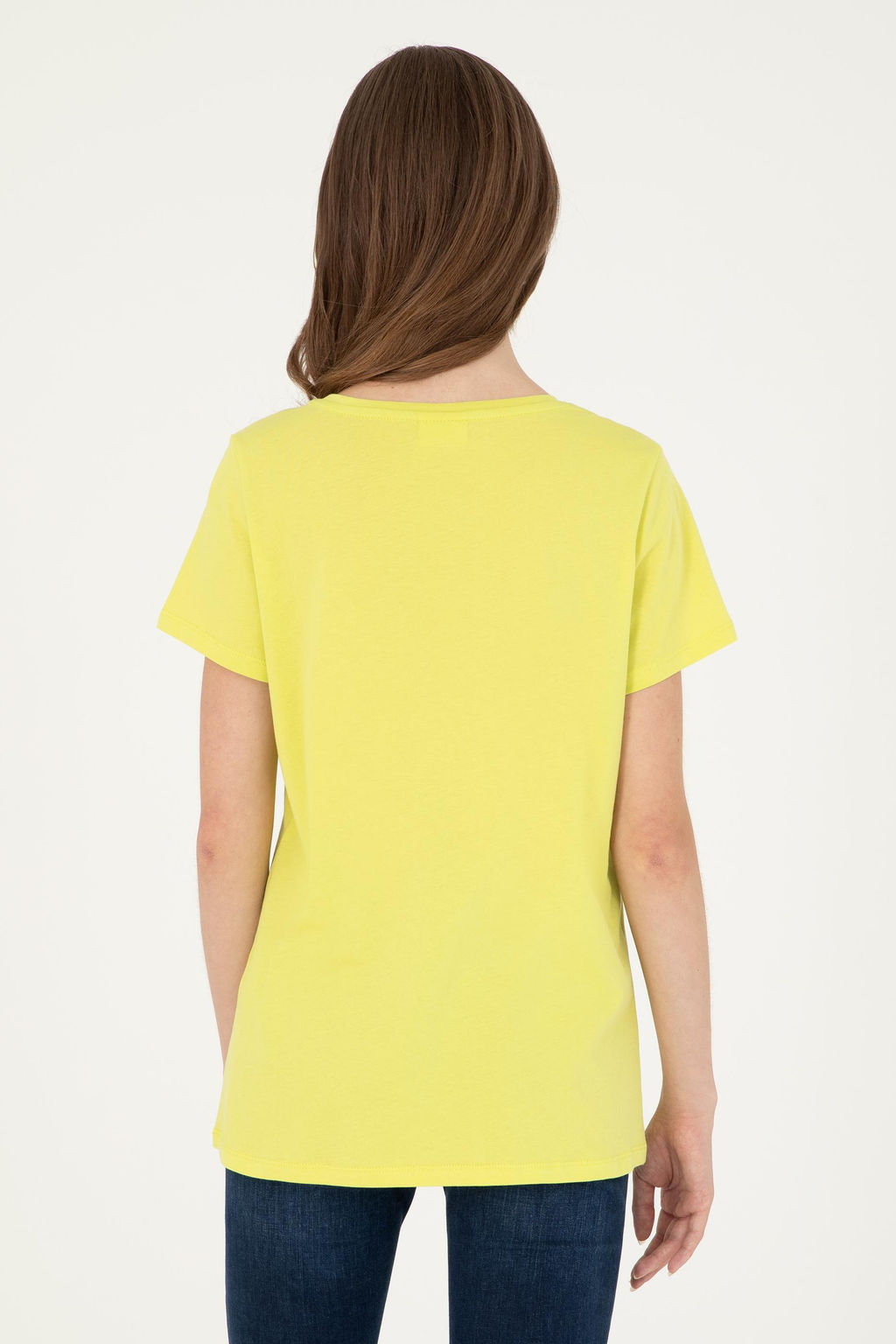 Женская базовая футболка фисташкового цвета Неожиданная скидка в корзине - U.s. polo assn фото 5