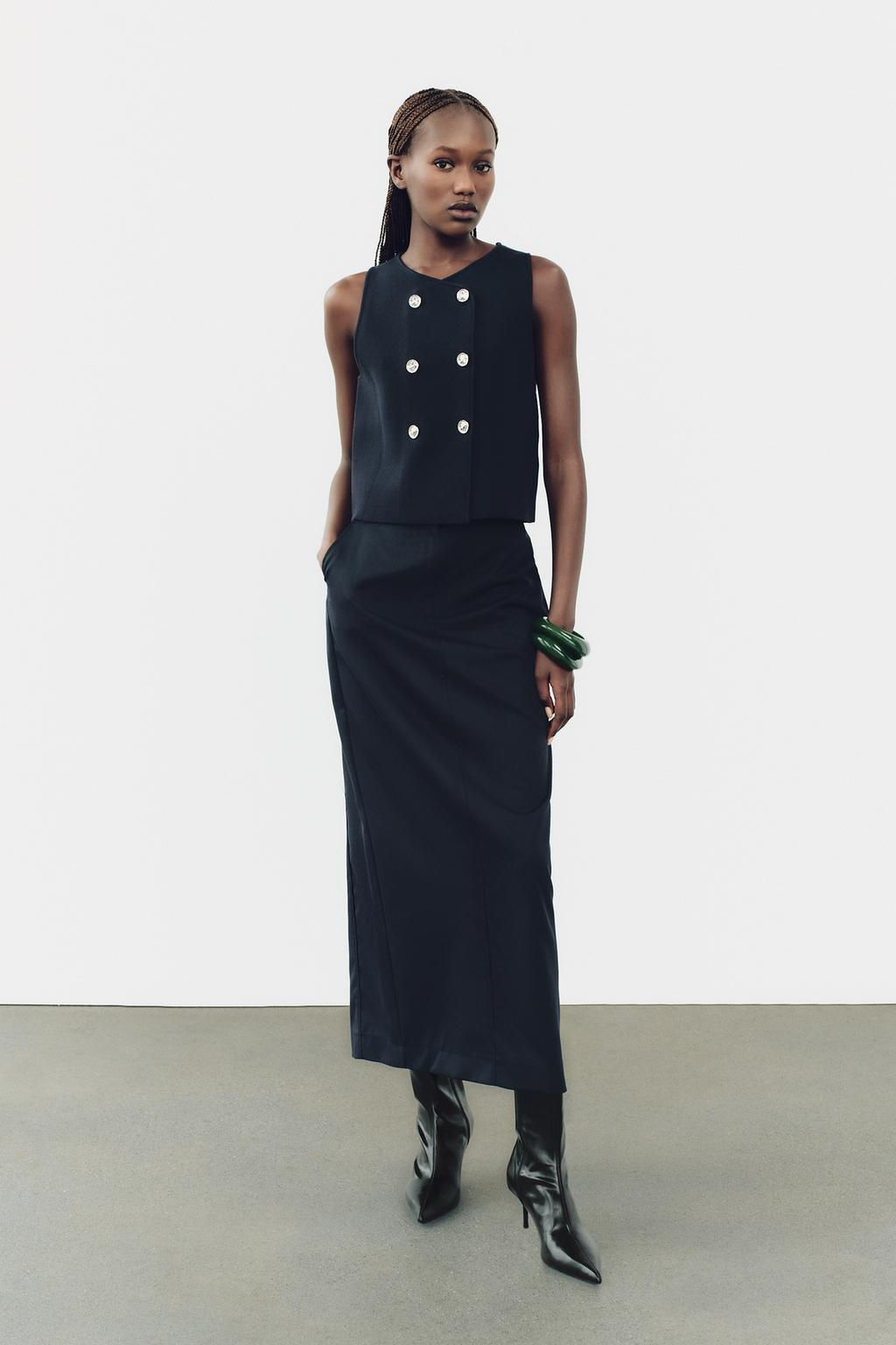 PLAIN KNIT CROP TOP - Zara фото 7