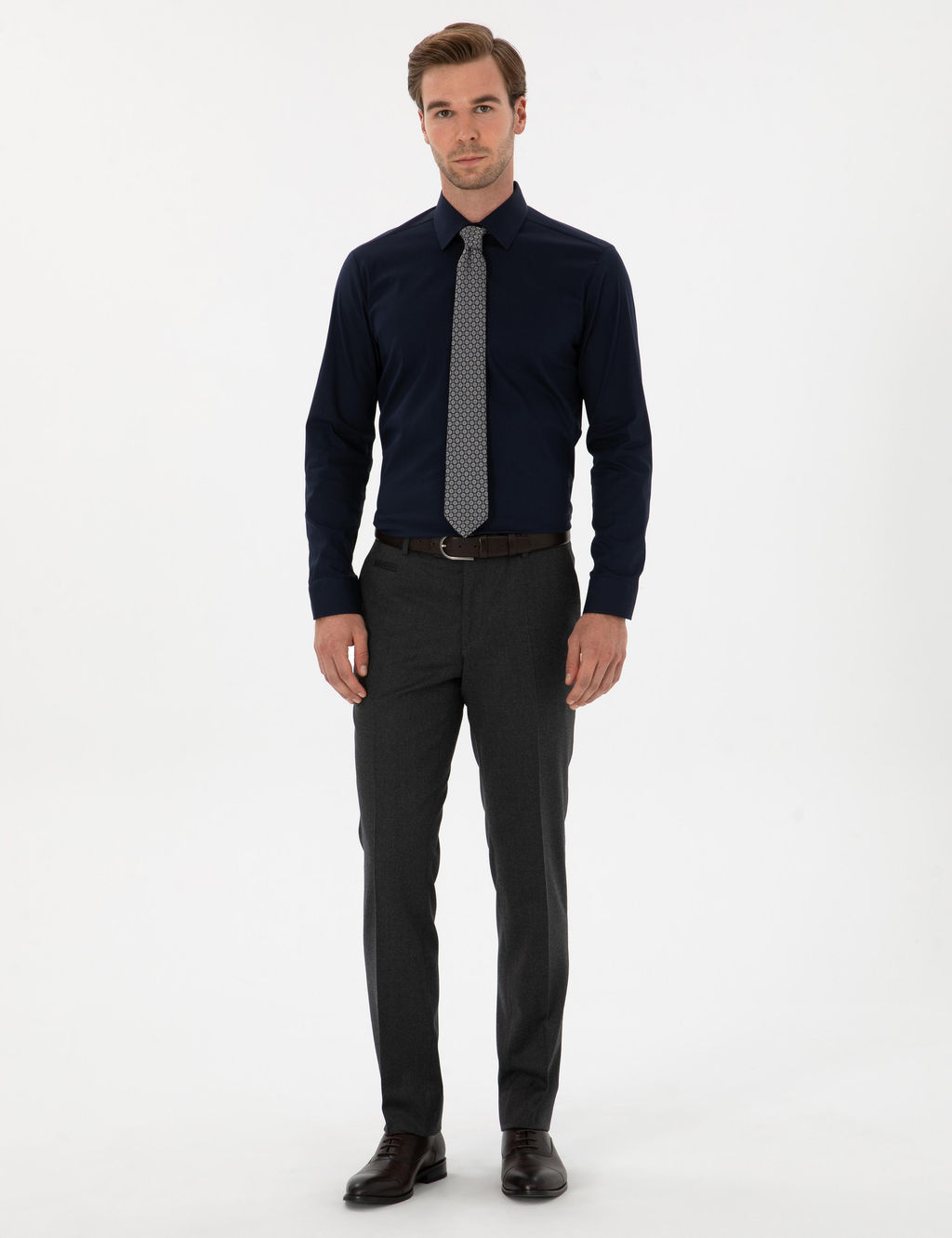 Lacivert Slim Fit Pamuk Kar___ml_ G_mlek - Cacharel фото 4