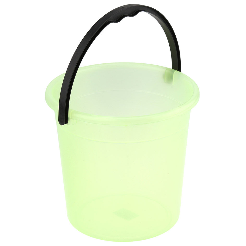 Ведро пластмассовое 3л, д18,5см, h17,5см, пищевое, полипропилен, цветной прозрачный (Россия) - Домашняя мода фото 2