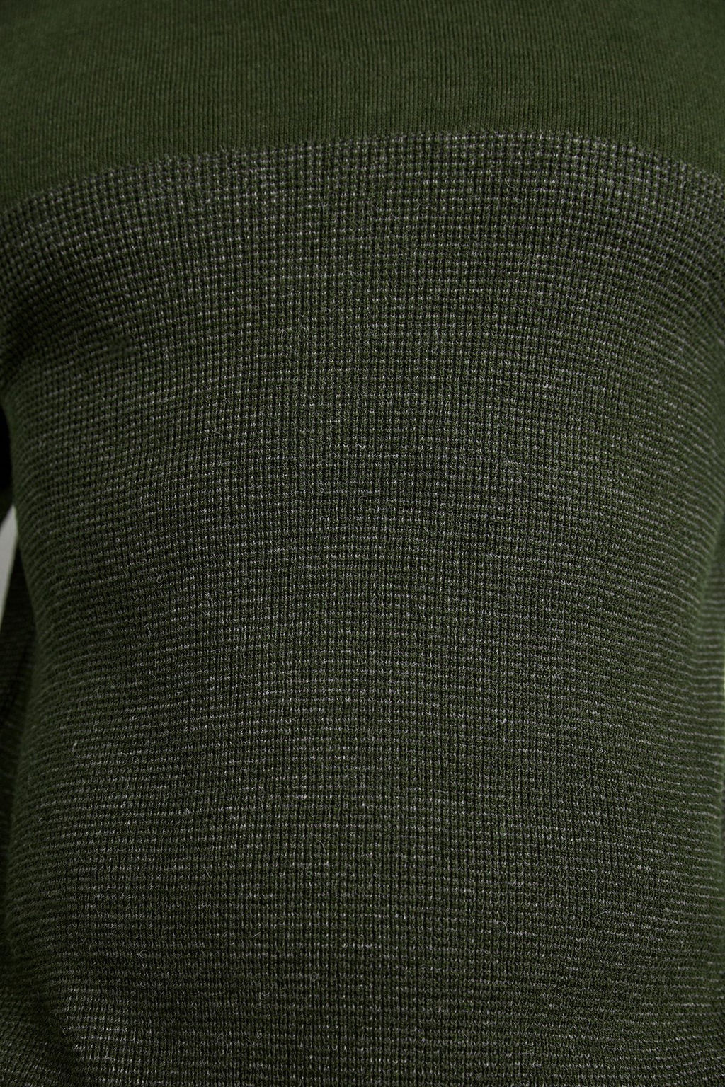 TRENDYOL MAN Haki Slim Dar Kesim Bisiklet Yaka Cizgili Triko Kazak TMNAW20LS0014 - Trendyolmilla фото 4