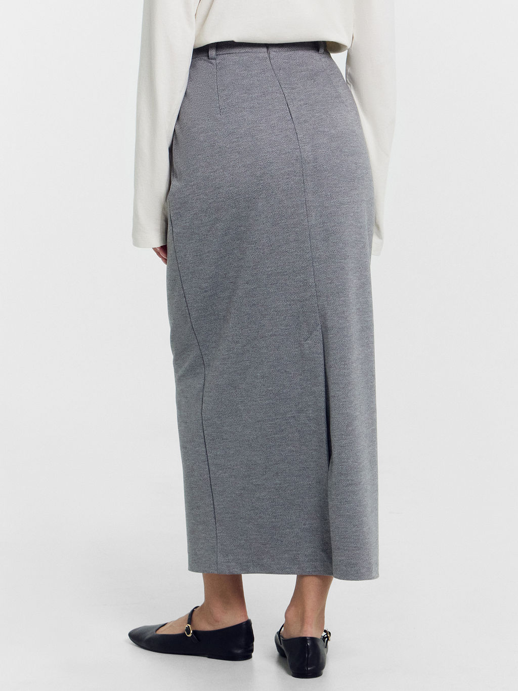 Юбка женская миди серая серая фактура 152789 - Mark formelle фото 4