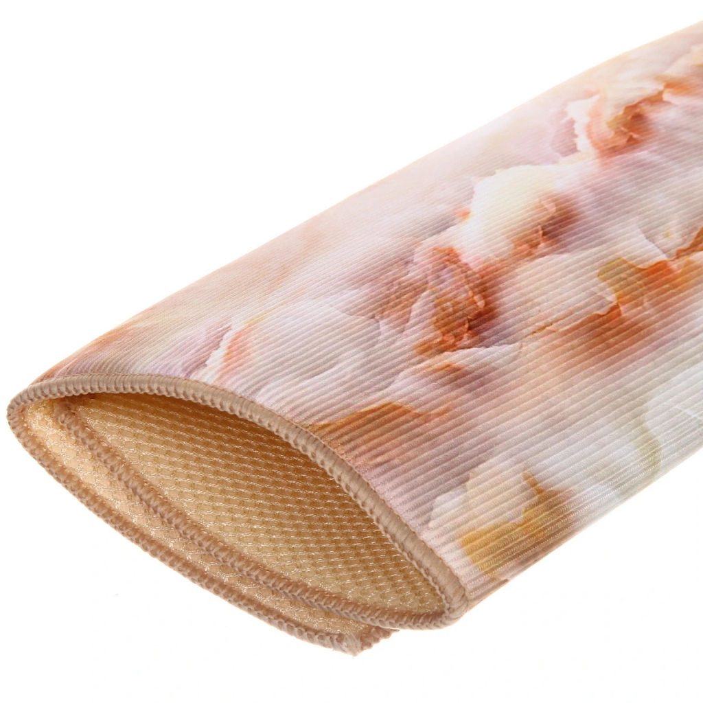 Коврик для сушки посуды 38*50см "Мрамор" оранжевый