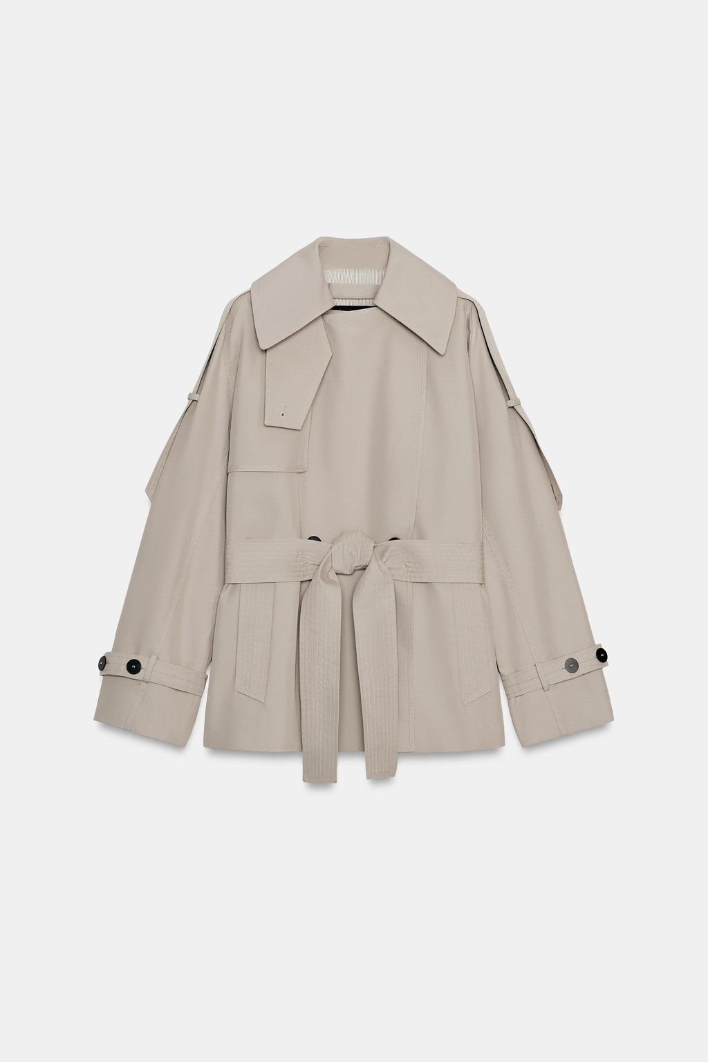 TRENCH OVERSIZE WATER REPELLENT ZW COLLECTION / Gris claro - Zara фото 8