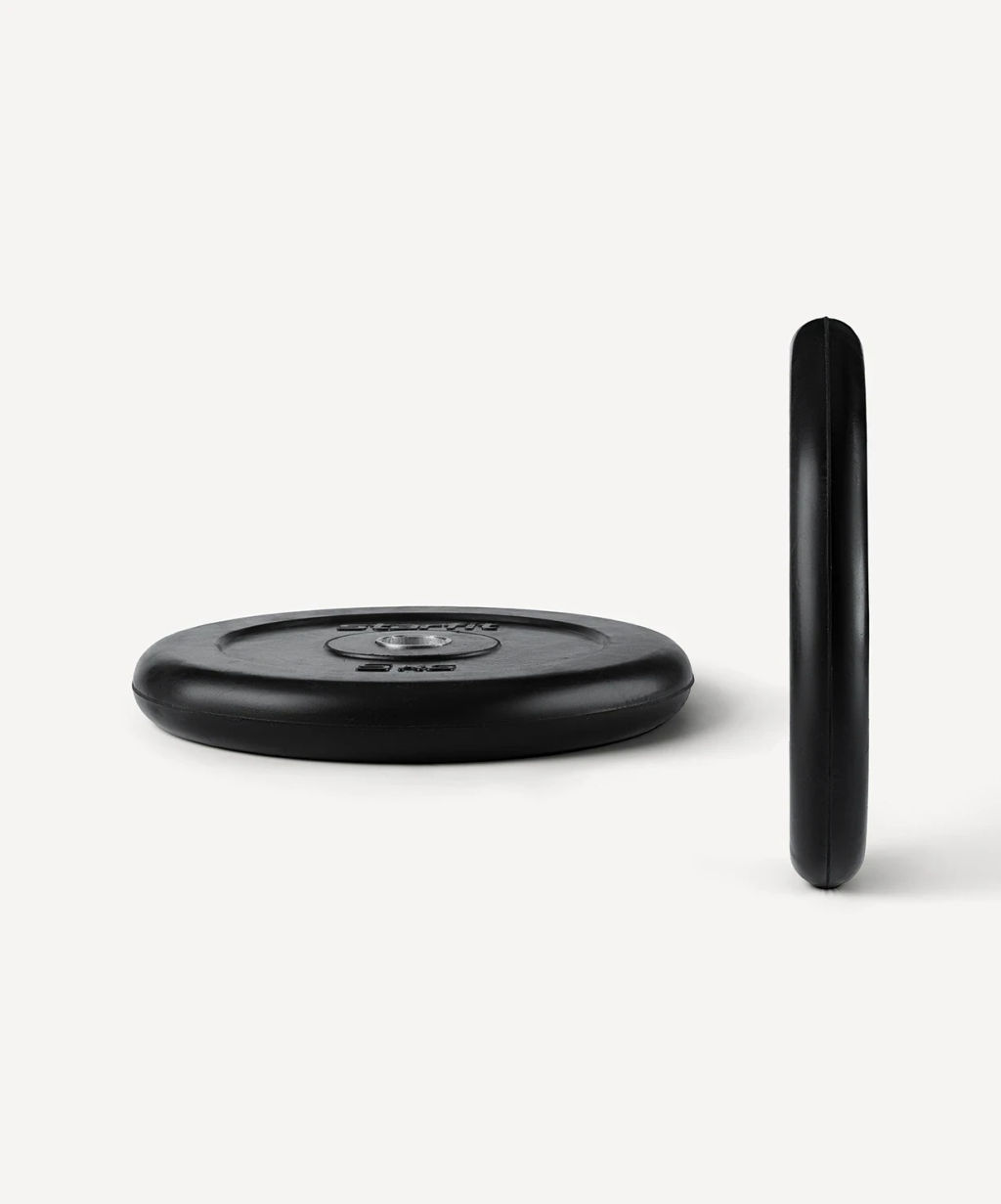 Диск обрезиненный STARFIT BB-202 5 кг, d=26 мм, стальная втулка, черный фото 2