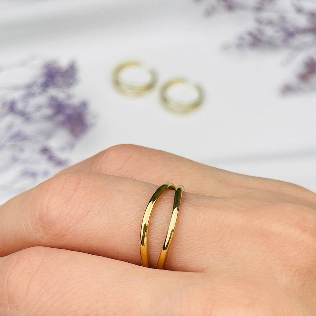 Кольцо регулируемое из хирургической стали 16,5-17,5 р