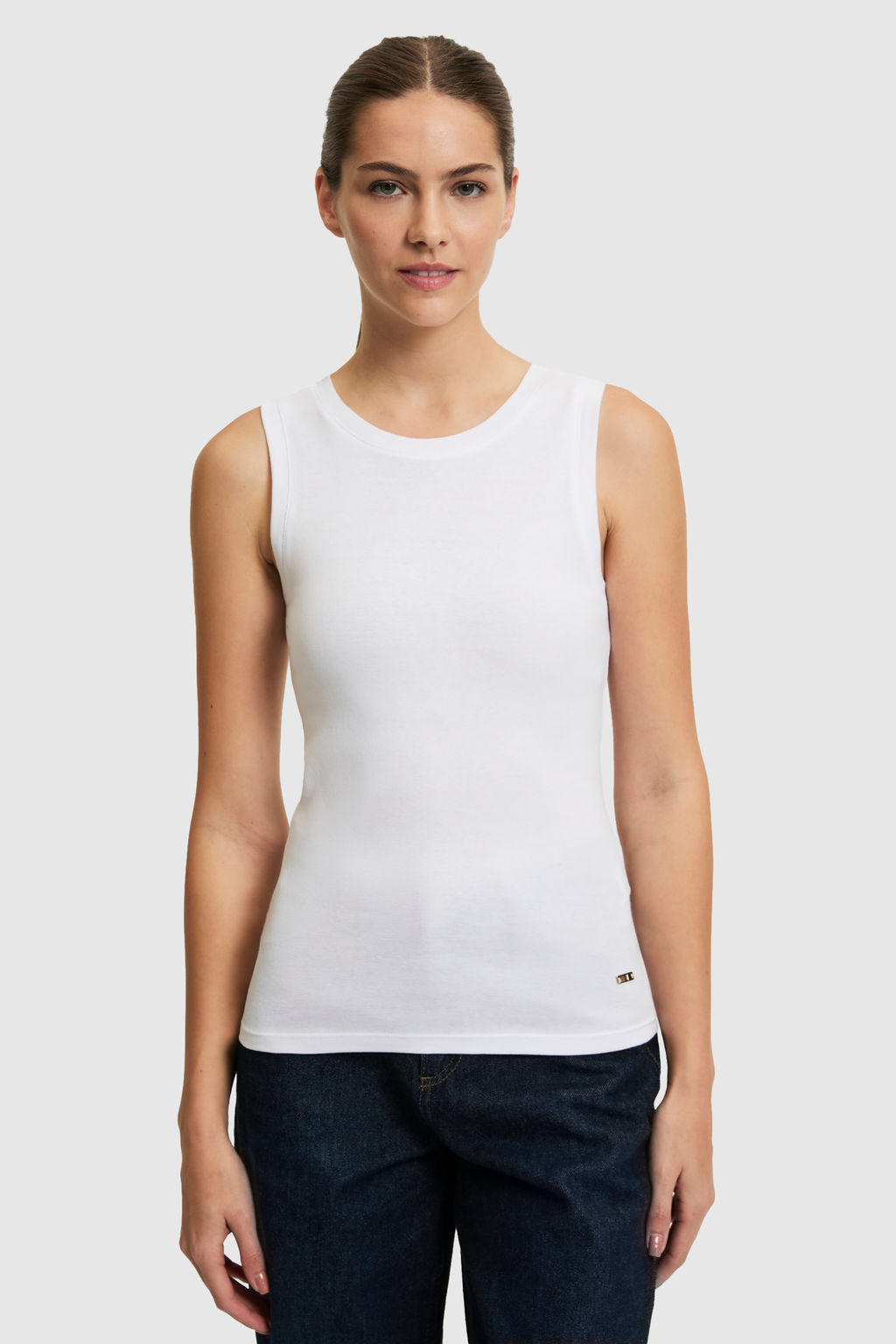 Kad_n Beyaz Bisiklet Yaka Basic Ti__rt - U.s. polo assn фото 3