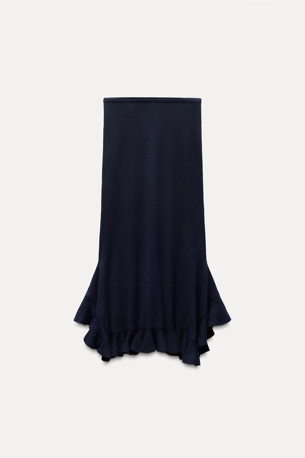WOOL SKIRT WITH RUFFLED HEM - Zara фото 5