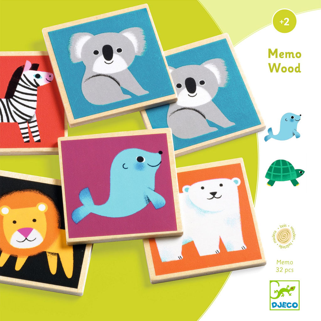 Настольная игра серии EDUCATIONAL WOODEN GAMES Мемо Животные